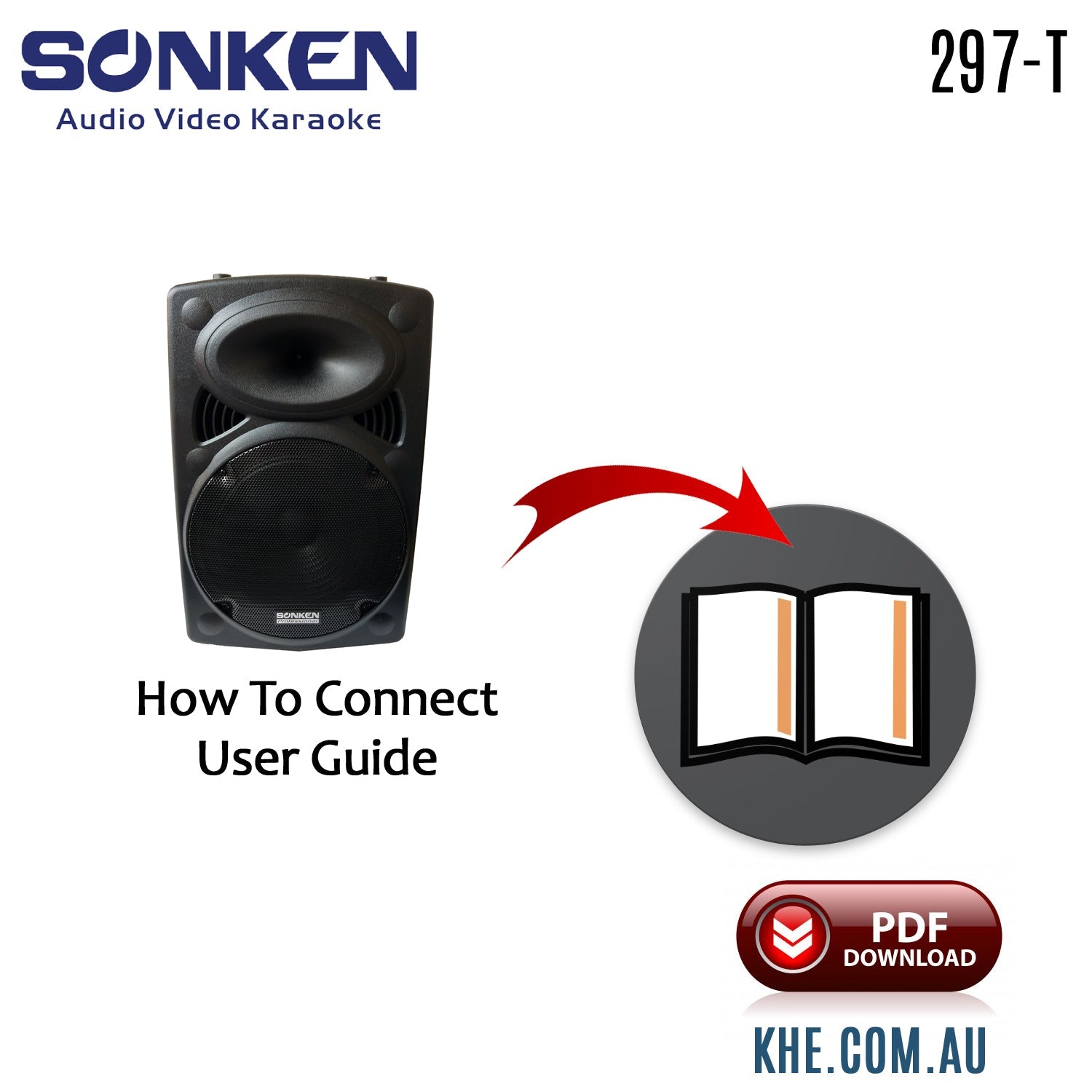 Sonken 297-T Bluetooth Powered Speaker Original User Guide - Karaoke Home Entertainment