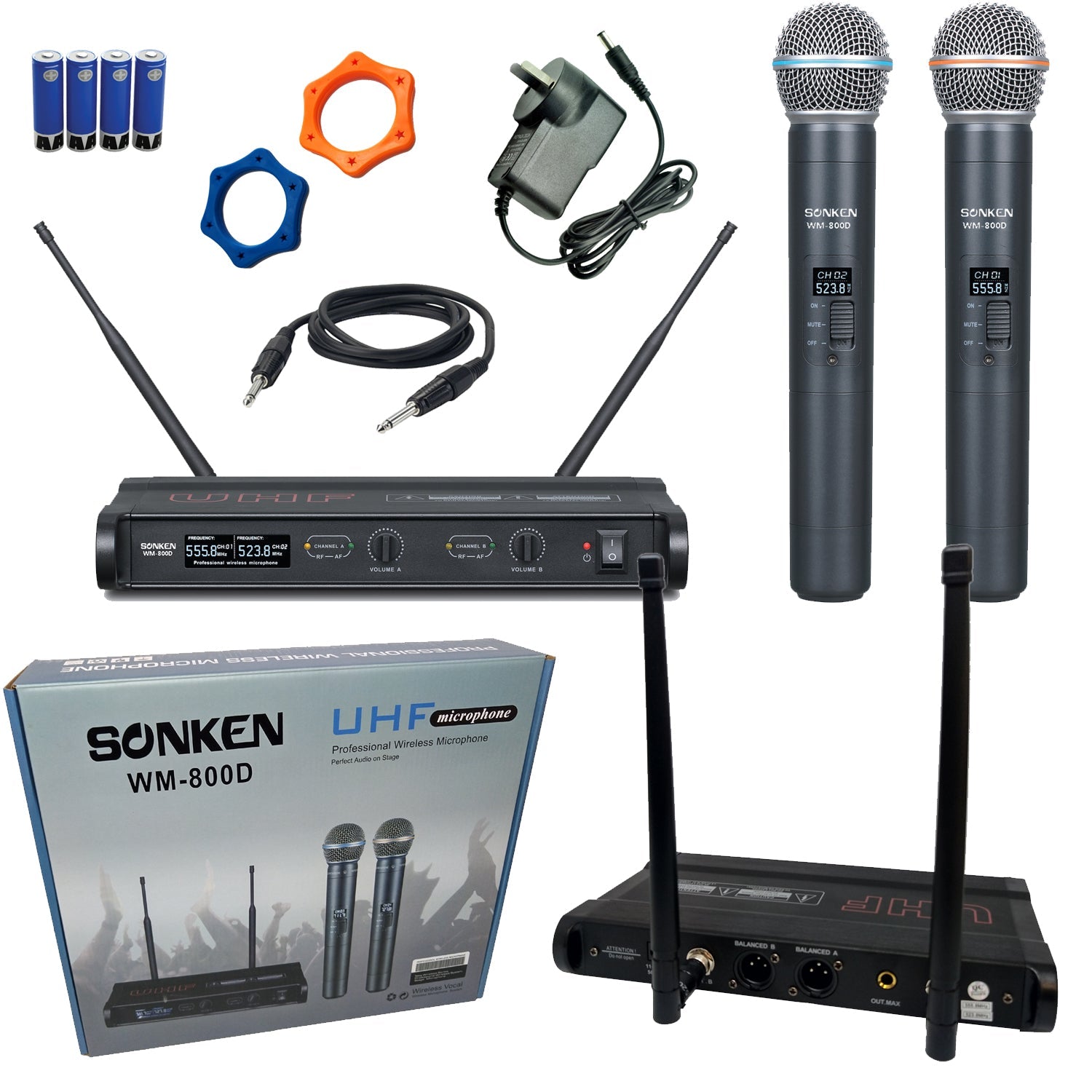 Sonken Home Karaoke Studio Package Deal (SA-720 Amp + CS-600 (10") Speakers + WM-800D Wireless Mics) - Karaoke Home Entertainment
