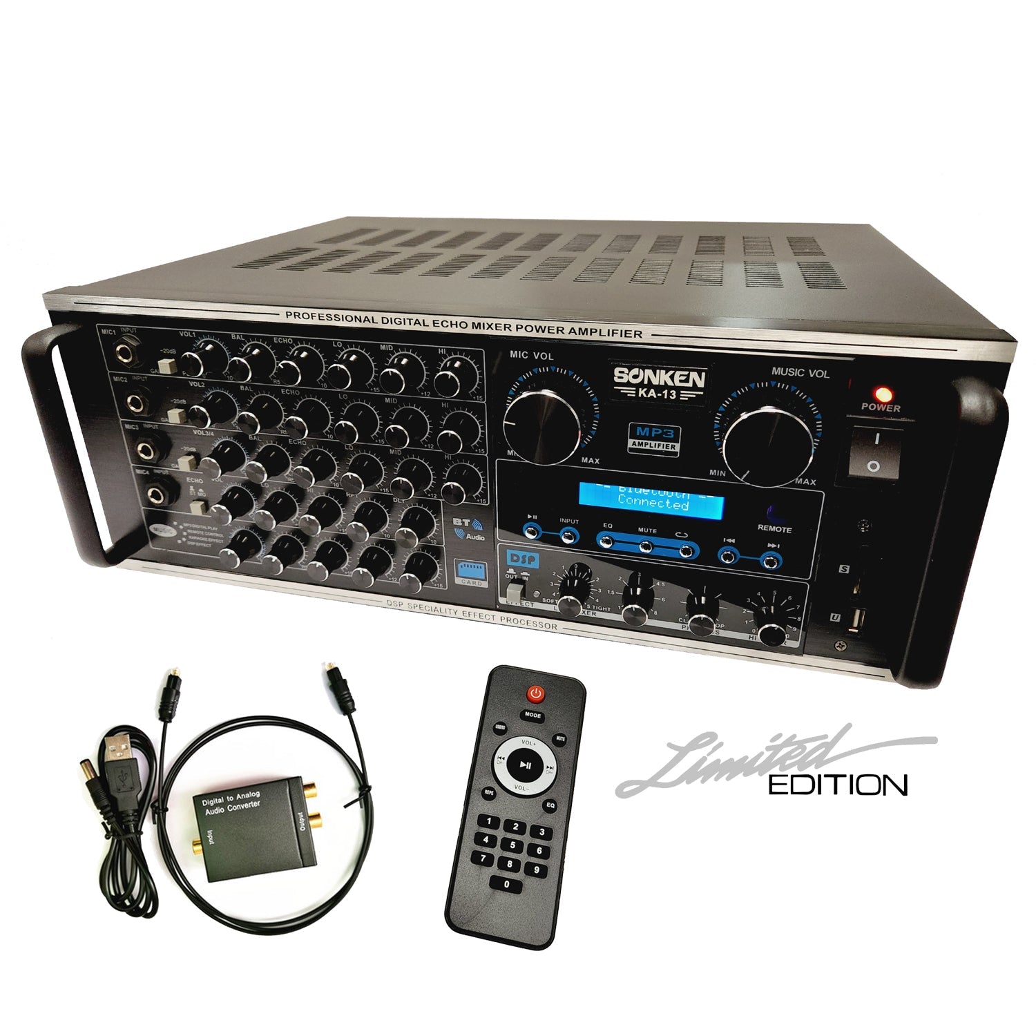 Sonken KA-13 Karaoke Mixing Amplifier + CS-450 (10") Speakers - Special Package Deal - Karaoke Home Entertainment
