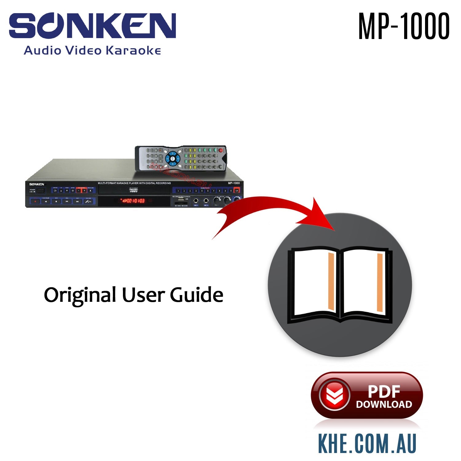 Sonken MP1000 Original User Guide - Karaoke Home Entertainment