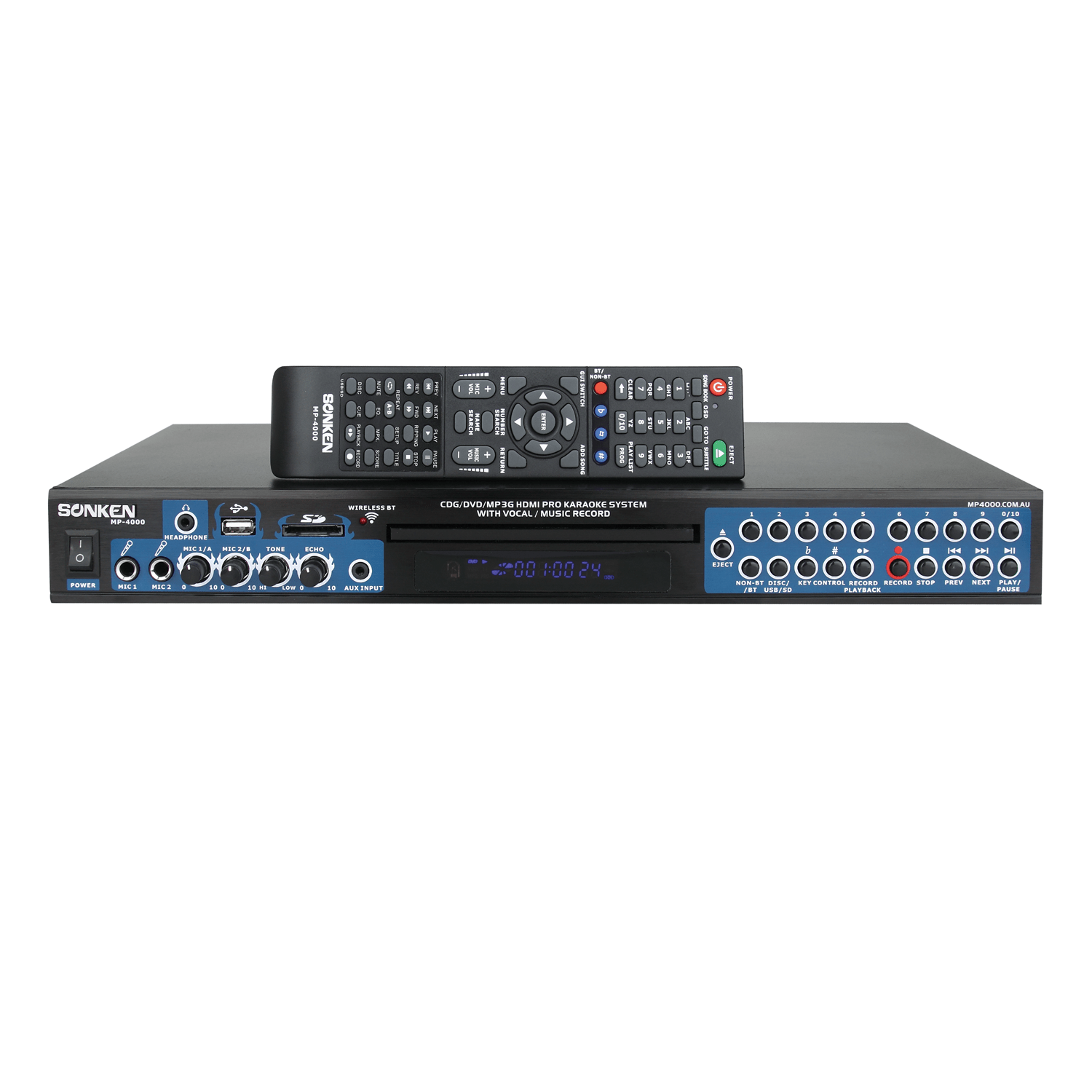 Sonken MP4000 Professional CD+G - DVD - MP3+G Karaoke Machine - Karaoke Home Entertainment