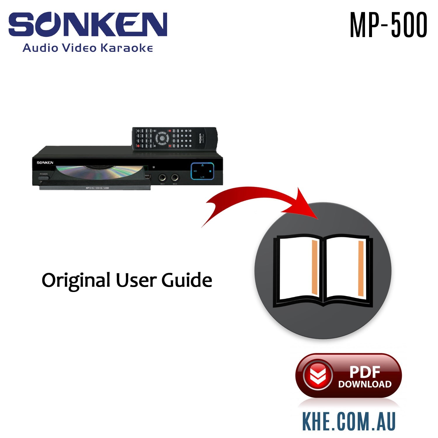 Sonken MP500 Original User Guide - Karaoke Home Entertainment