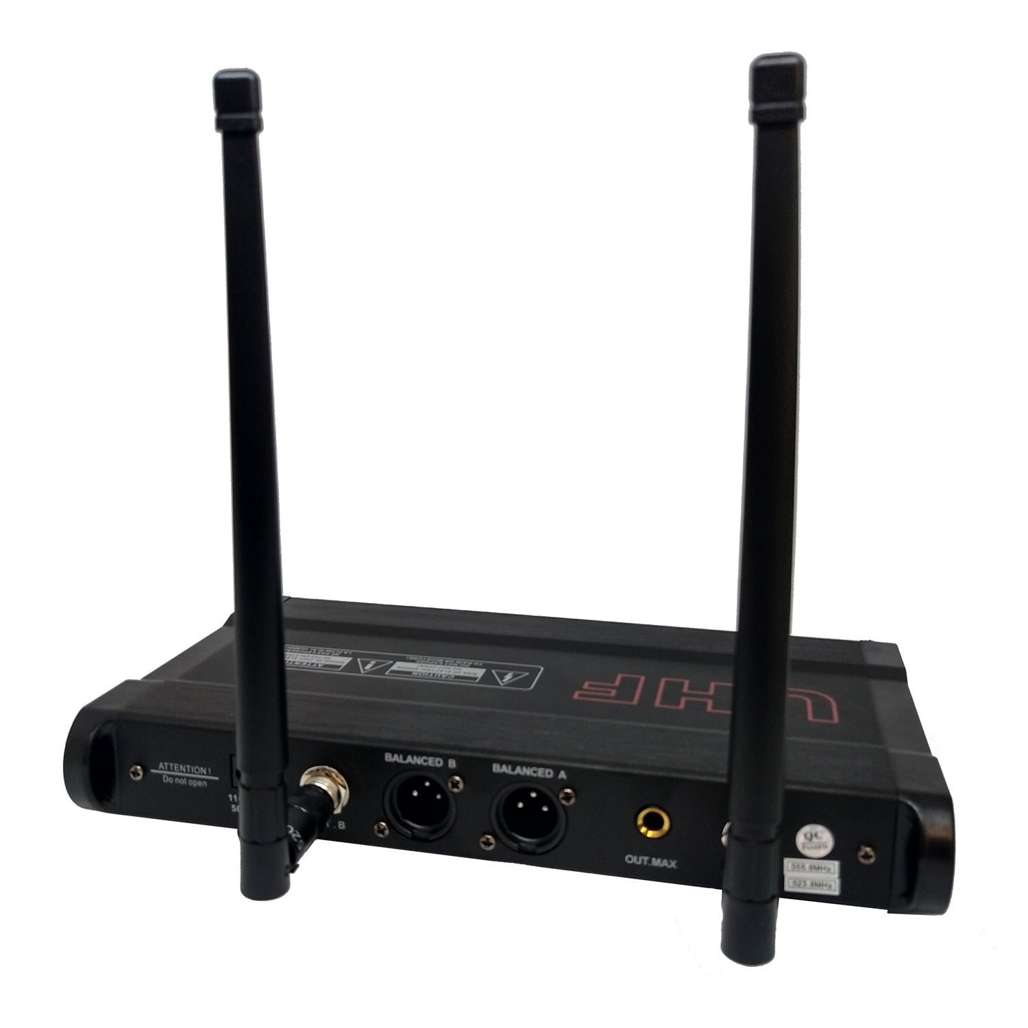 Sonken WM-800D Pro UHF Wireless Microphones (2) and (2) Body Packs + Headsets with Receiver Unit - Karaoke Home Entertainment