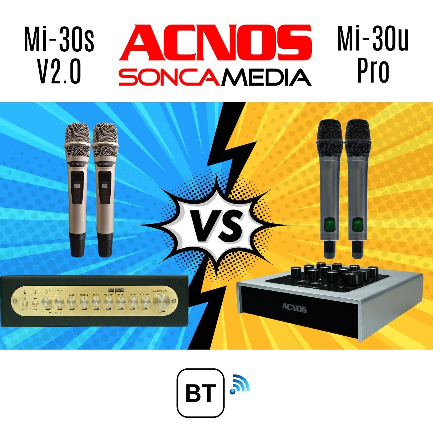 Acnos Mi-30s V2.0 vs Mi-30u Pro – What’s the Difference? - Karaoke Home Entertainment