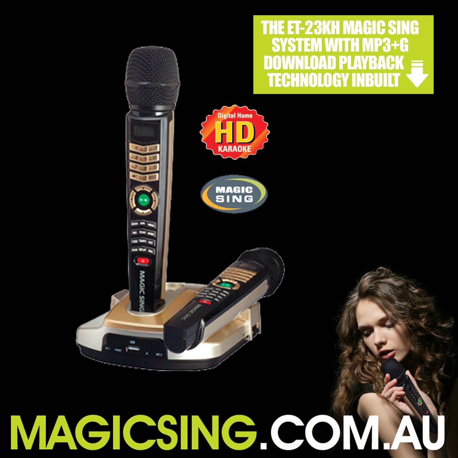 Play Digital Karaoke MP3+G Songs on your Magic Sing ET-23KH Karaoke System - Karaoke Home Entertainment
