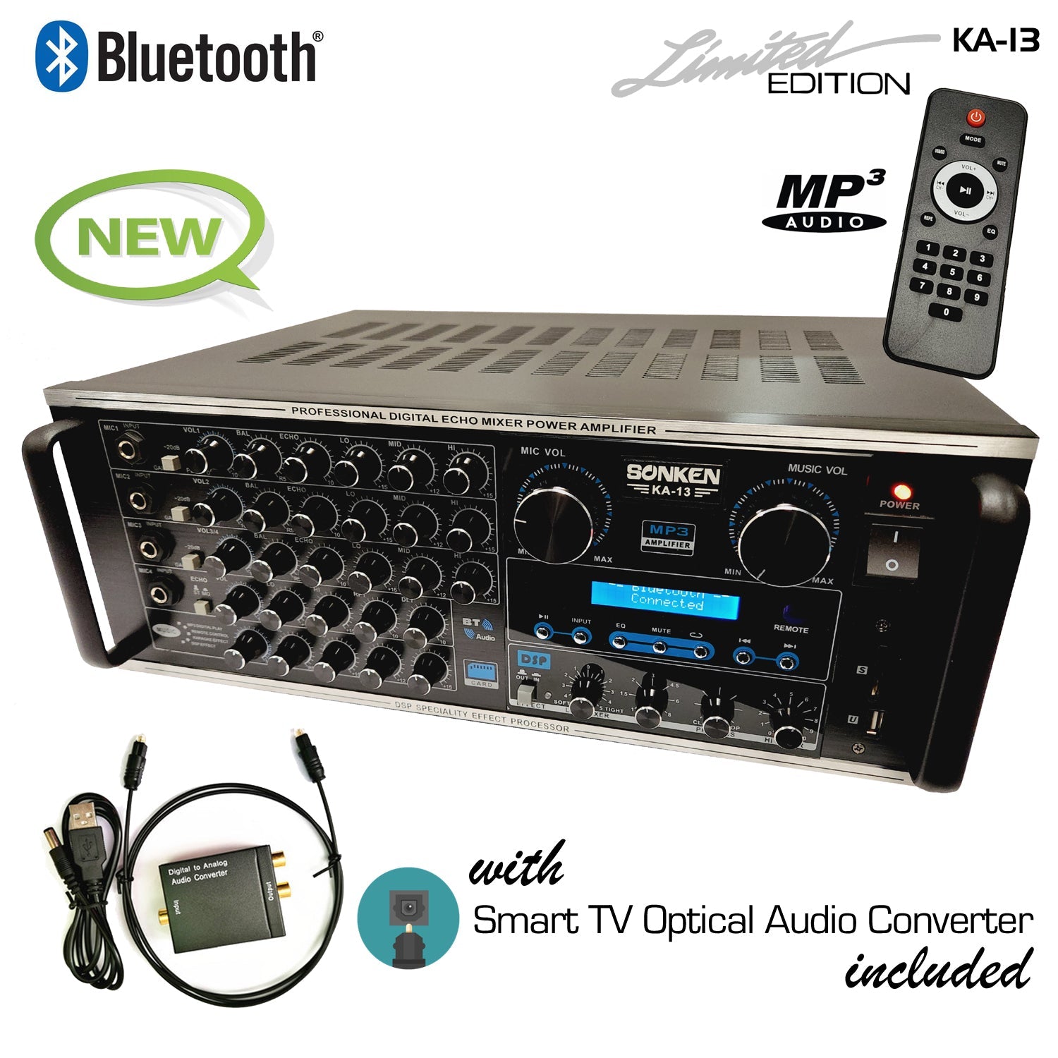 Sonken Limited Edition KA-13 Karaoke Amplifier and Speaker Package Deals - Karaoke Home Entertainment