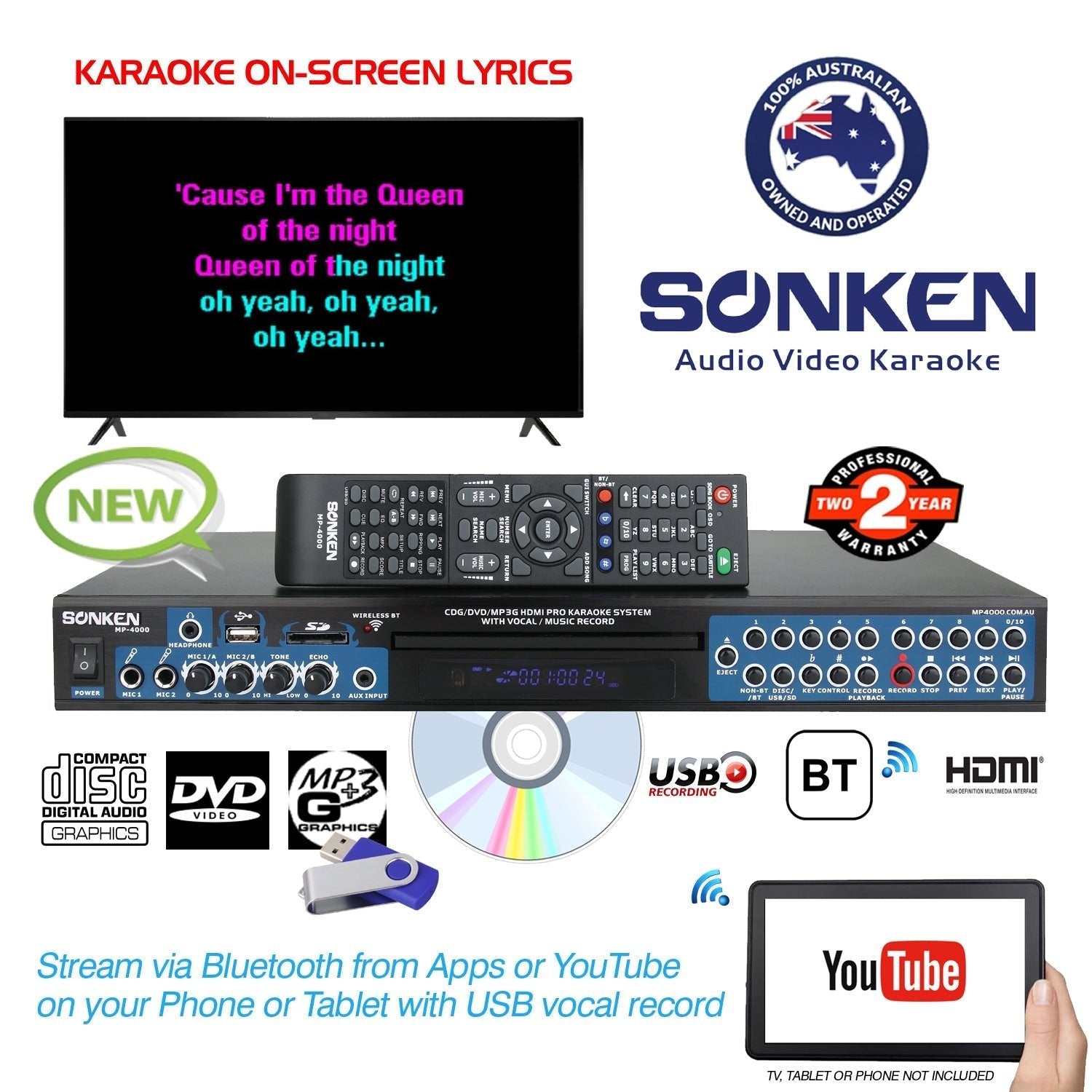Unleash Your Inner Star with the Sonken MP4000 Karaoke Machine - Karaoke Home Entertainment