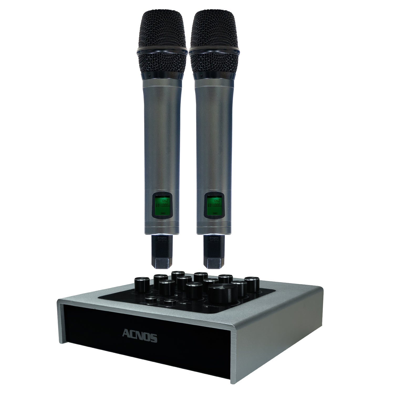 ACNOS Mi-30u PRO Karaoke Enhancer Mixer + 2 UHF Wireless Microphones