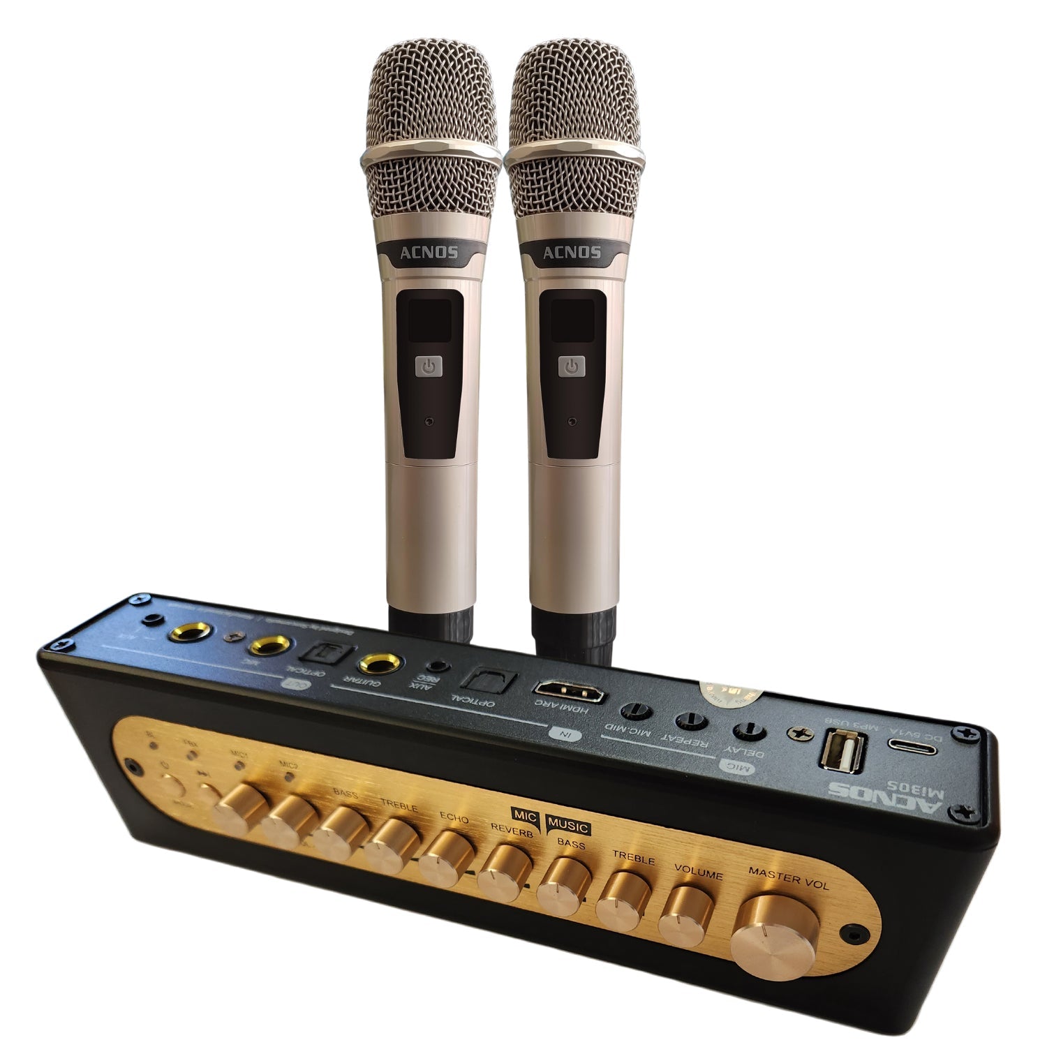ACNOS SK9018PLUS + Mi-30s Mixer + Wireless Microphones (Package Deal) - Karaoke Home Entertainment
