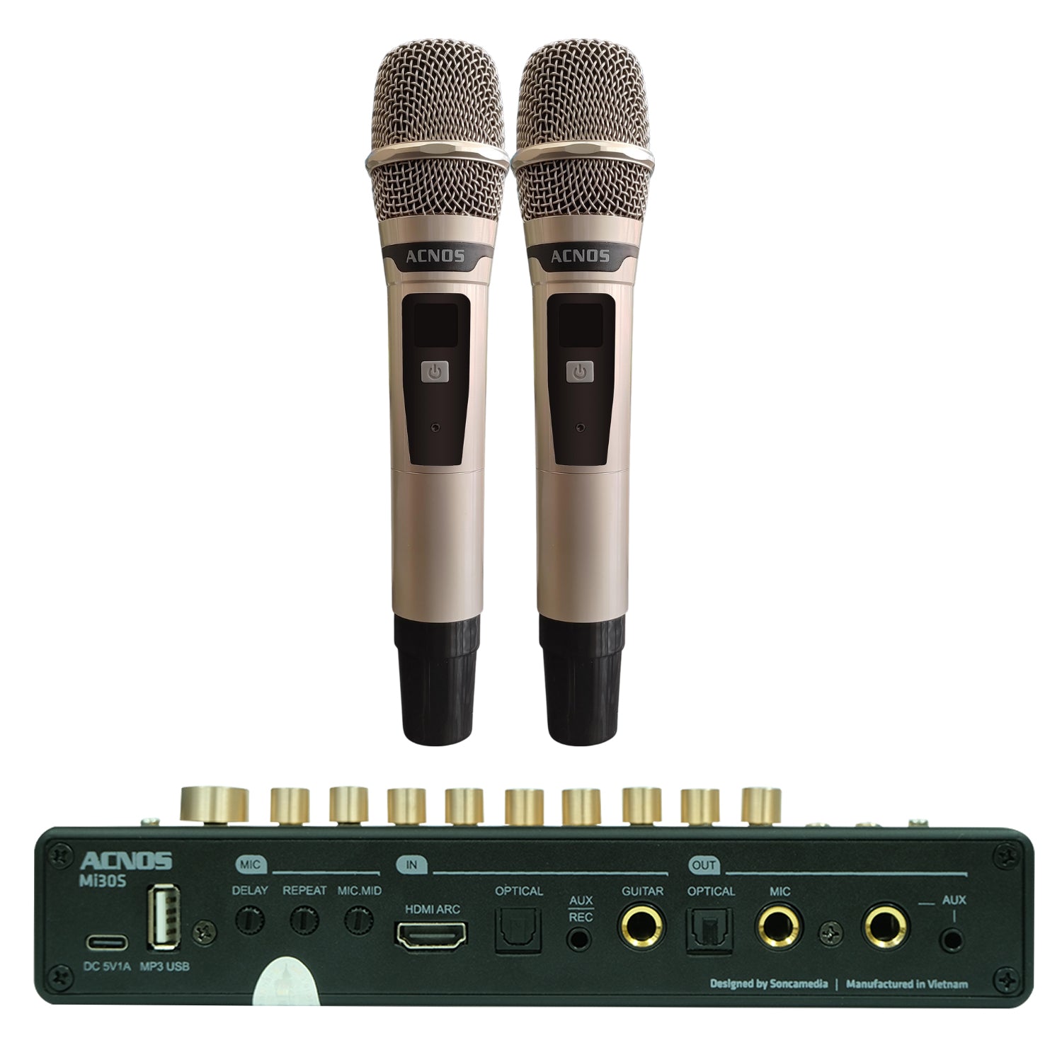 ACNOS SK9018PLUS + Mi-30s Mixer + Wireless Microphones (Package Deal) - Karaoke Home Entertainment