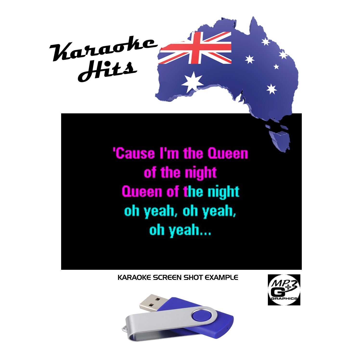 All Aussie Hits Vol's 1 to 54 SET on MP3+G (USB) - Capital Karaoke - Karaoke Home Entertainment