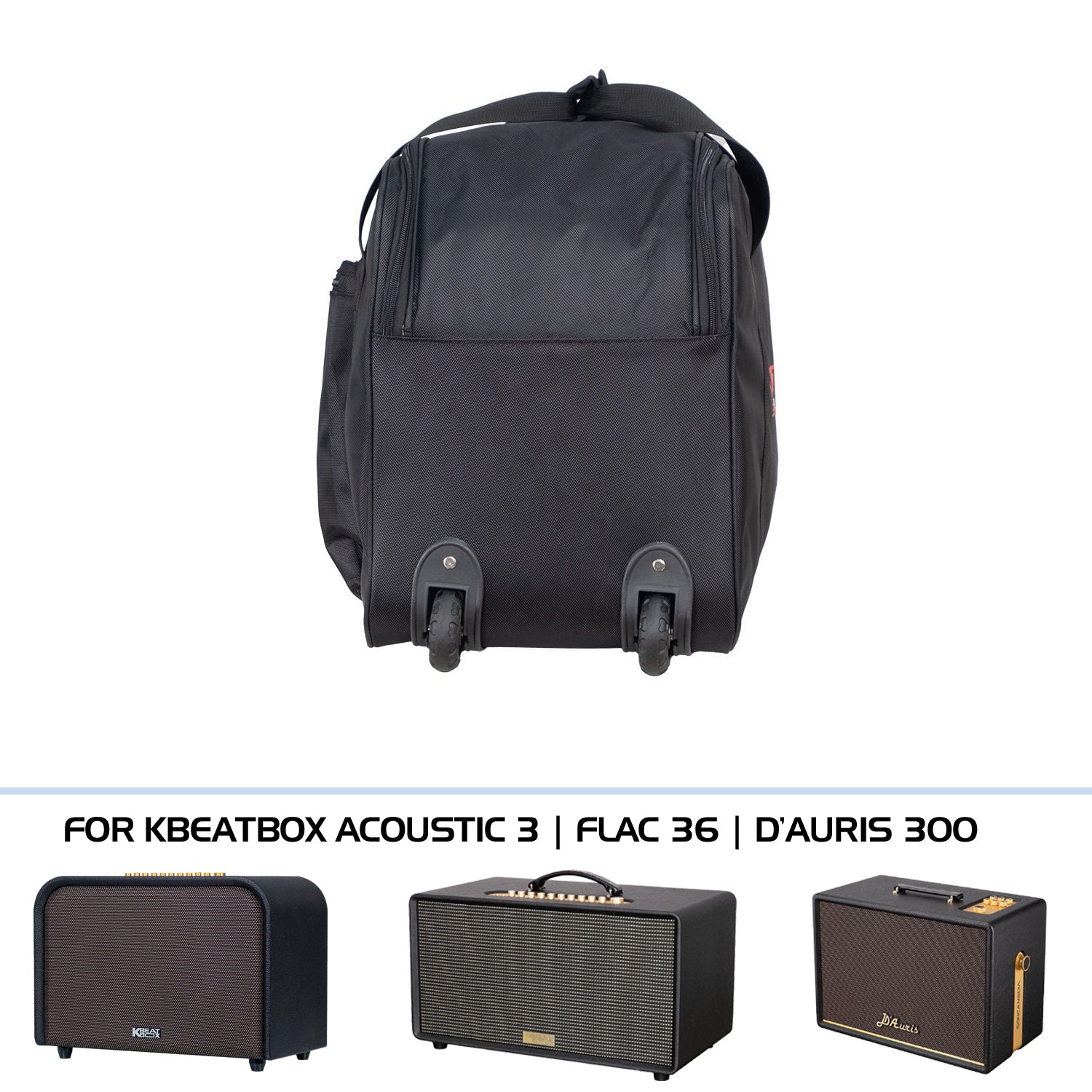 Deluxe Carry Bag with Trolley Handle for KBEATBOX Acoustic 3 | Flac 36 | D'Auris 300