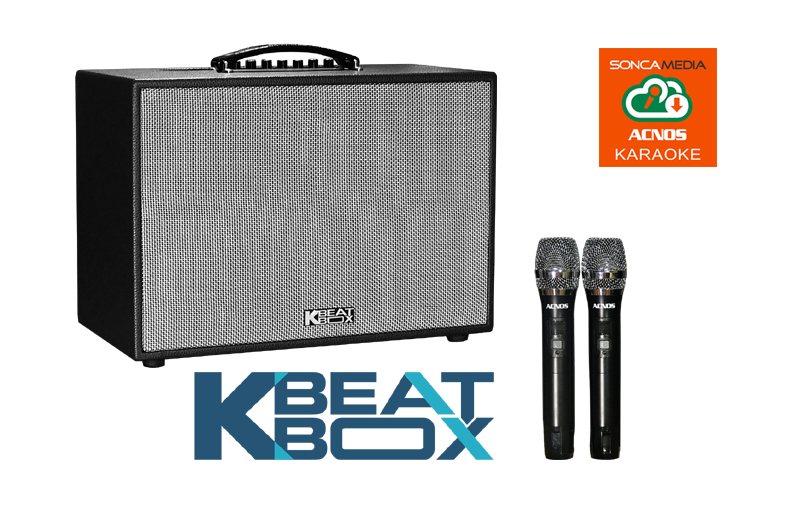 Kbeatbox CS-200PU Portable Bluetooth Karaoke System with Wireless Microphones