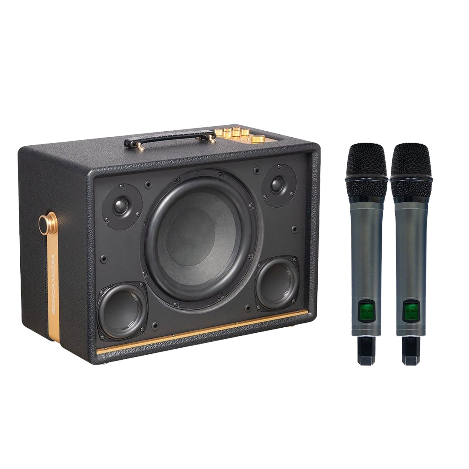 KBEATBOX D'Auris 300 – Premium Karaoke Sound System | 200W RMS | Wireless Mics