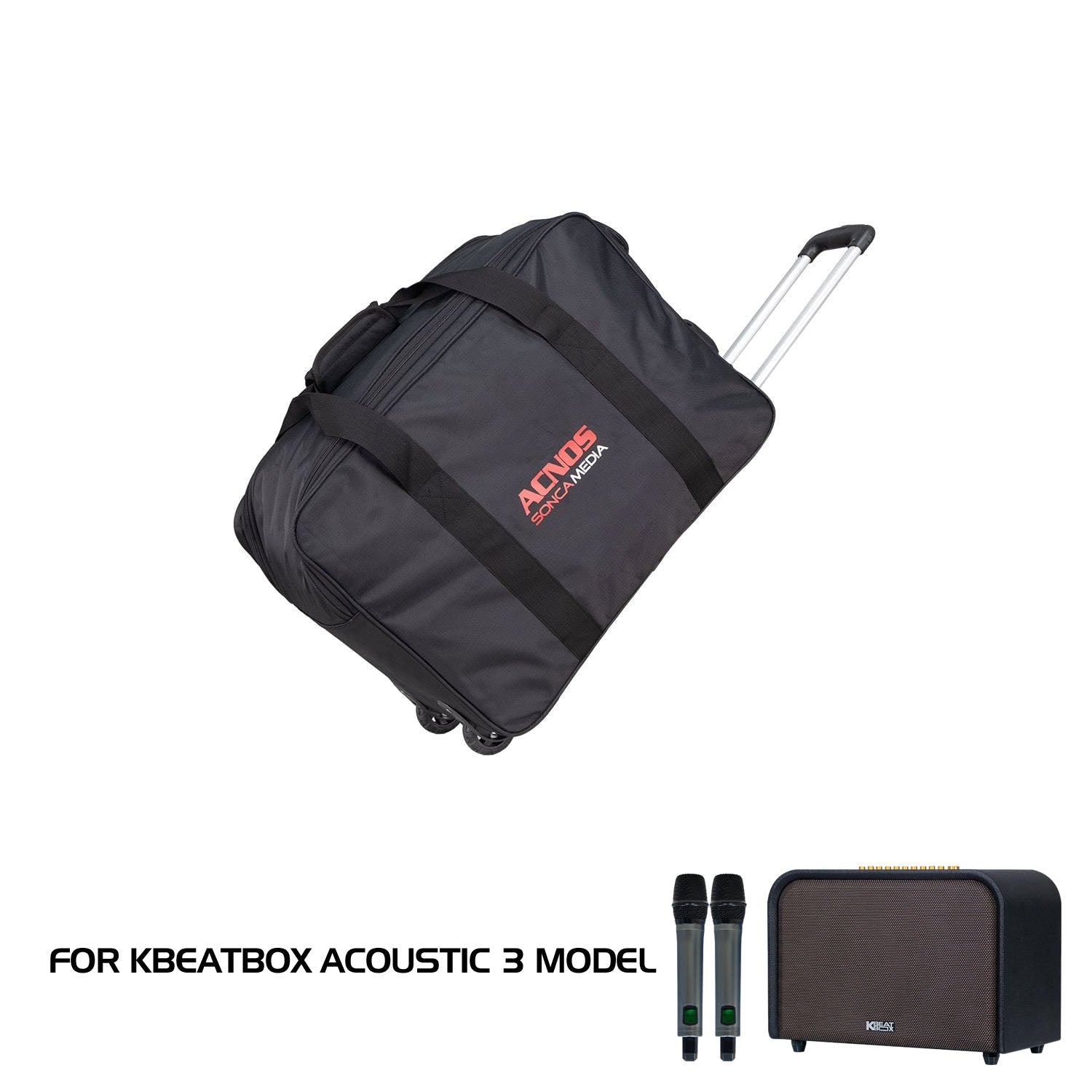 Deluxe Carry Bag (Trolley Handle) for KBEATBOX Acoustic 3 - Karaoke Home Entertainment