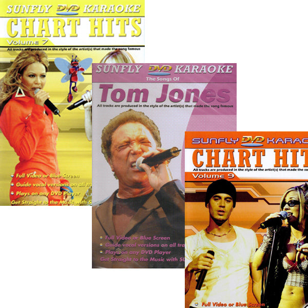 Sunfly Karaoke Vocal On/Off Karoke DVDs
