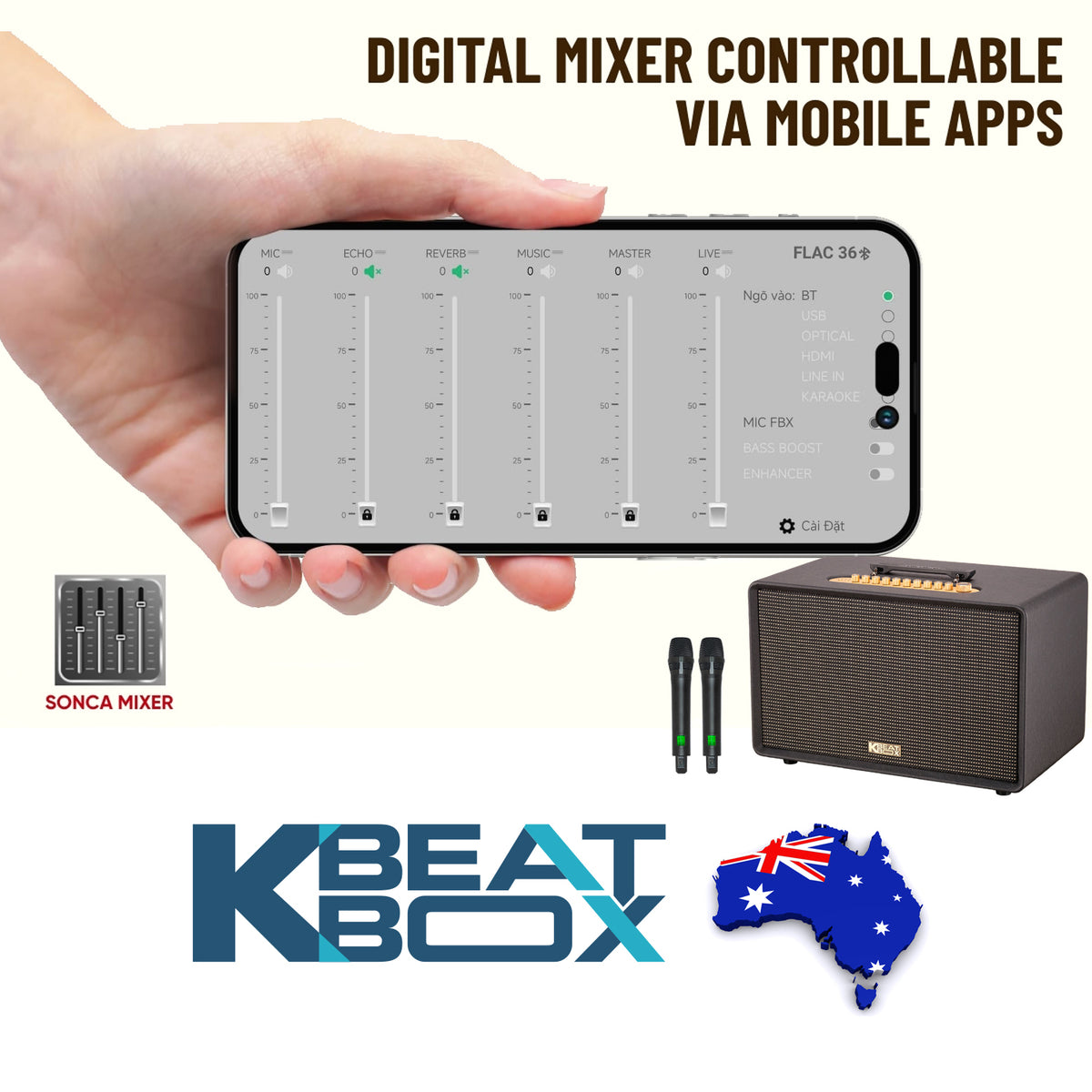 KBEATBOX FLAC 36 Ultimate Karaoke System | 500W RMS | Wireless Microphones