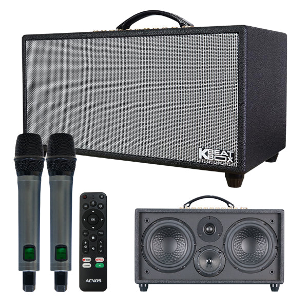 KBEATBOX Hi-Net450Gen2 2x 6.5-Inch Woofers Karaoke Speaker System with Android OS and Wireless Microphones