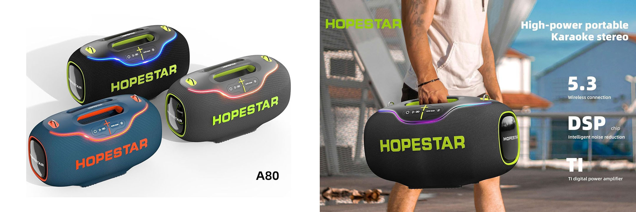 Hopestar A-80 Karaoke & Audio Boombox System