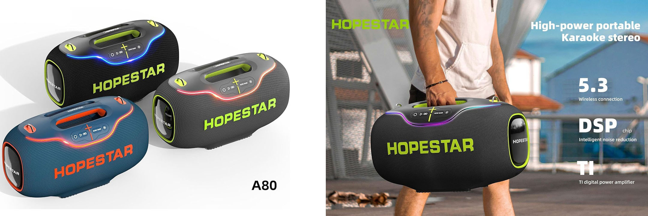 Hopestar A-80 Karaoke & Audio Boombox System