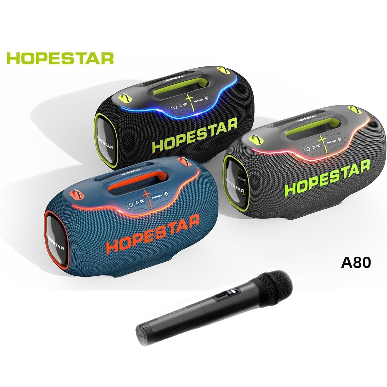 HOPESTAR A80 - Portable Boombox - 350W 6 Speaker Powerhouse - Karaoke Home Entertainment