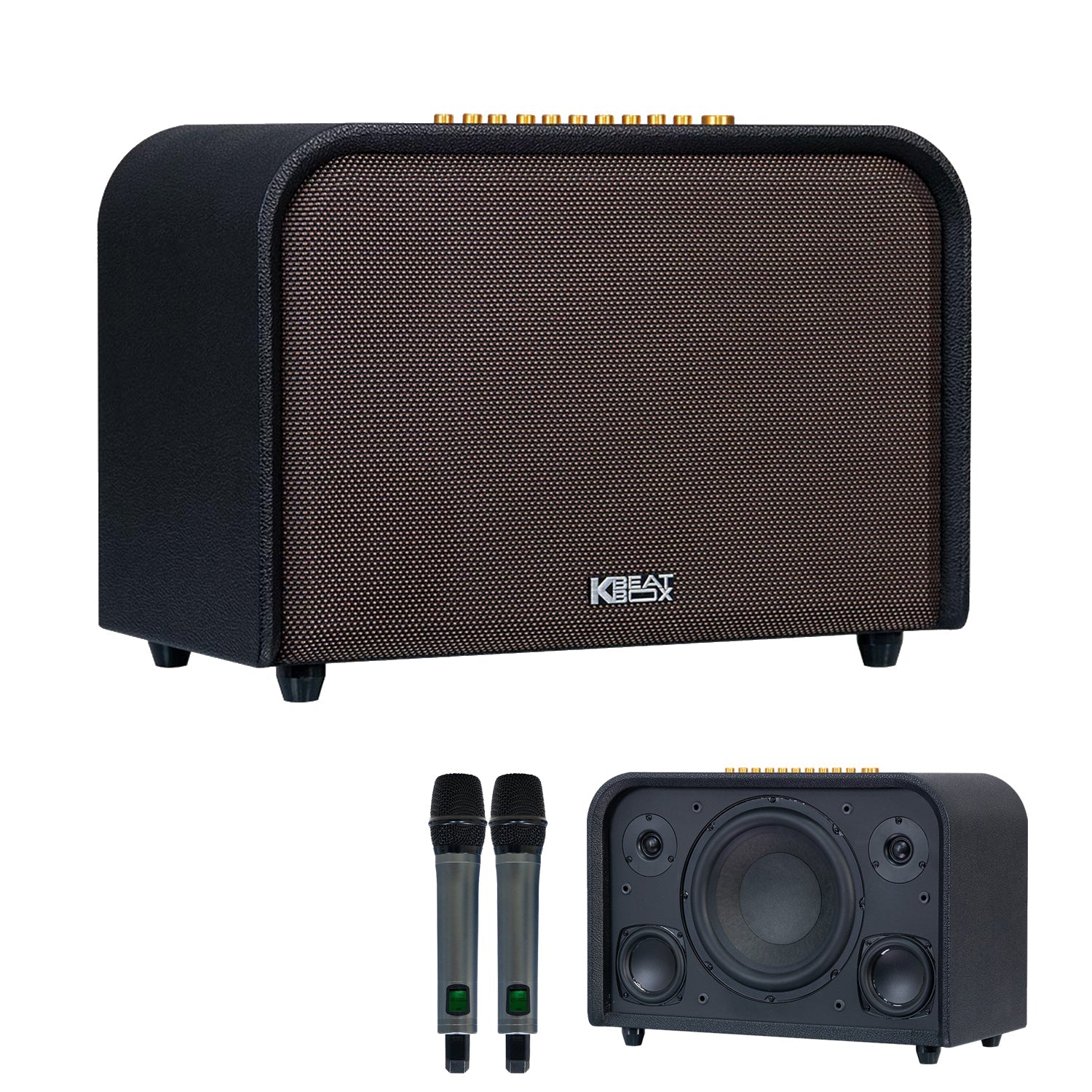 KBEATBOX ACOUSTIC 3 – Premium Karaoke Sound System | 220W RMS | Wireless Mics - Karaoke Home Entertainment