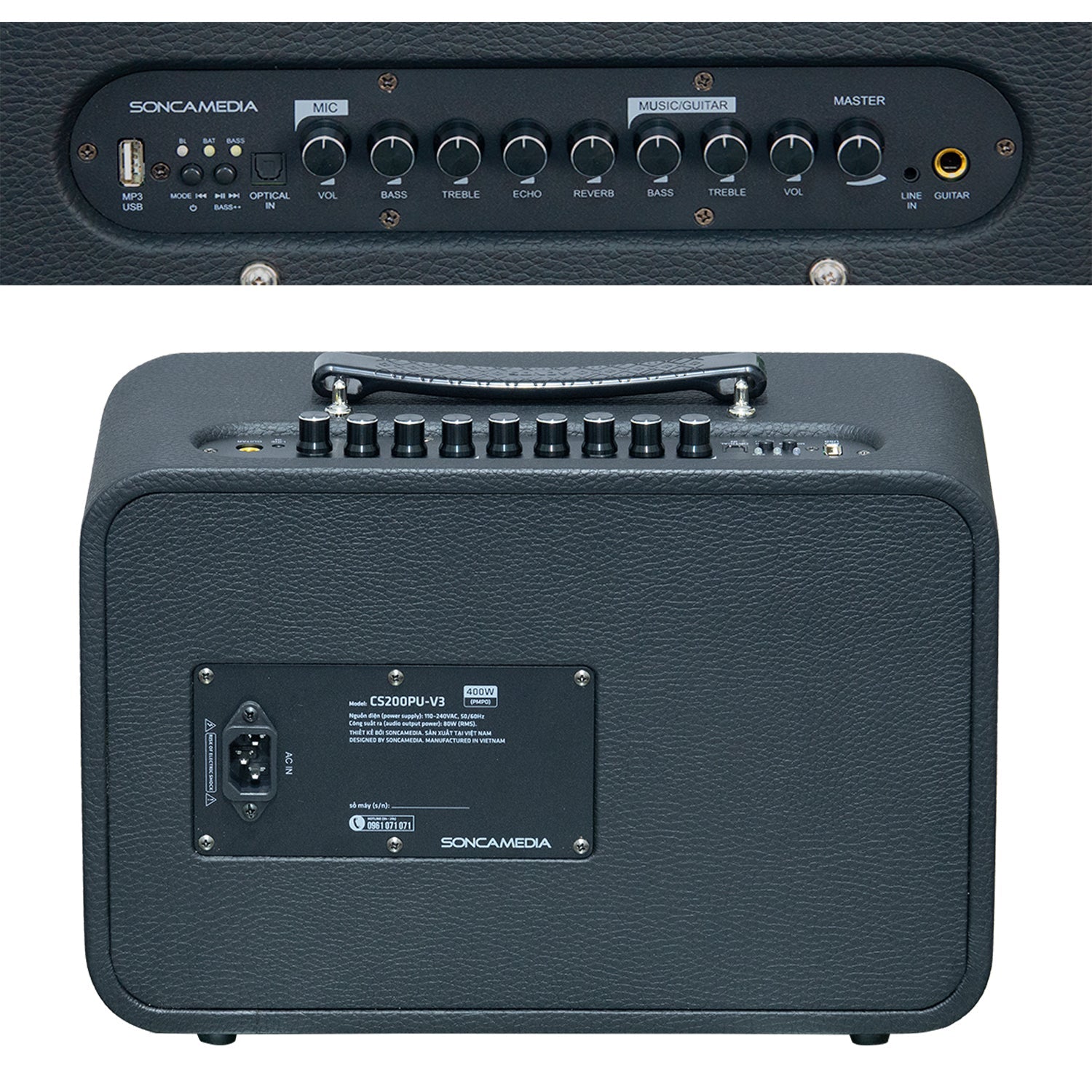 KBEATBOX CS - 200PU V3 – Compact Karaoke Sound System | 80W RMS | Wireless Mics - Karaoke Home Entertainment