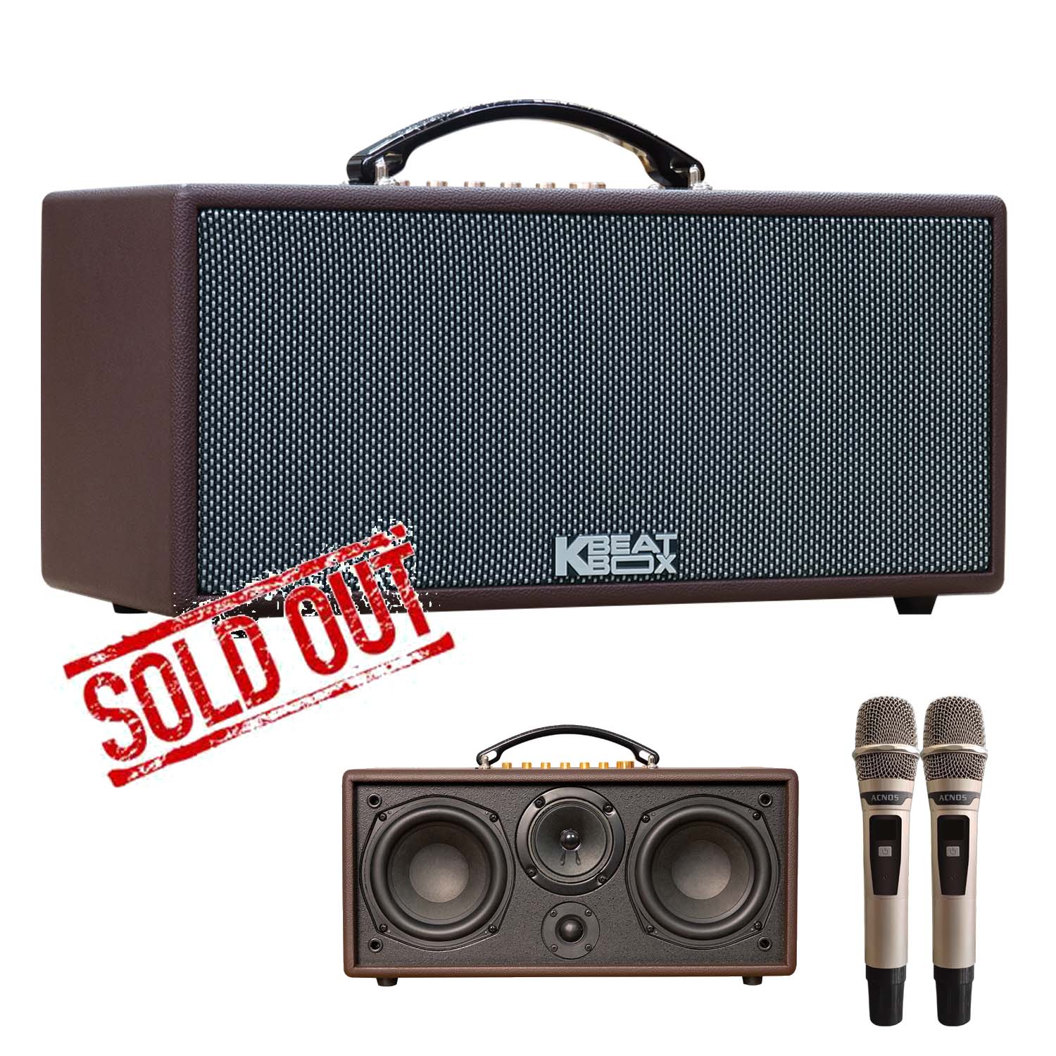 KBEATBOX CS - 366Plus – Premium Compact Karaoke Speaker System | 150W RMS | Wireless Mics - Karaoke Home Entertainment