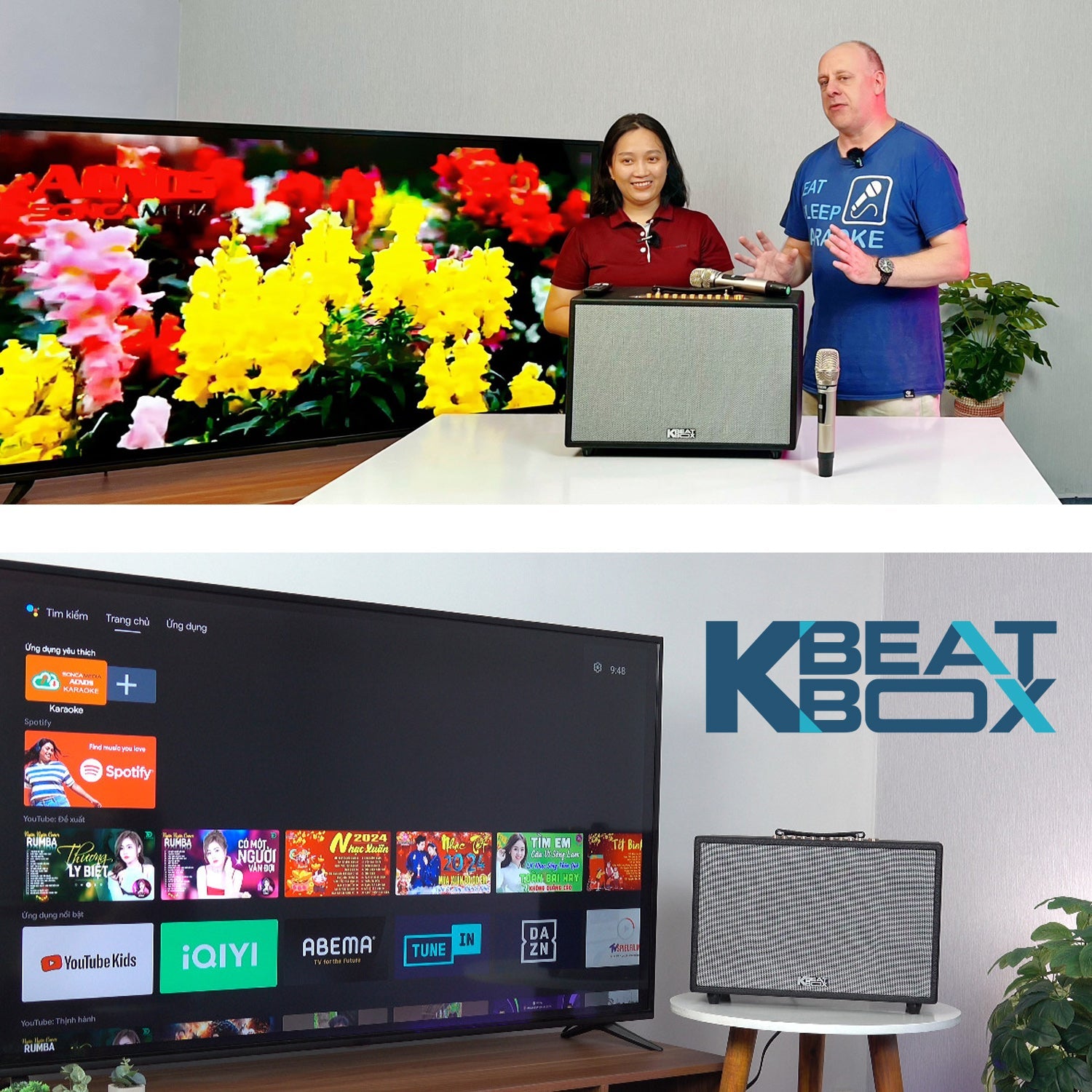 KBEATBOX Hi - NET3600 200W RMS [800W PMPO] Karaoke Powered Speaker System - Karaoke Home Entertainment