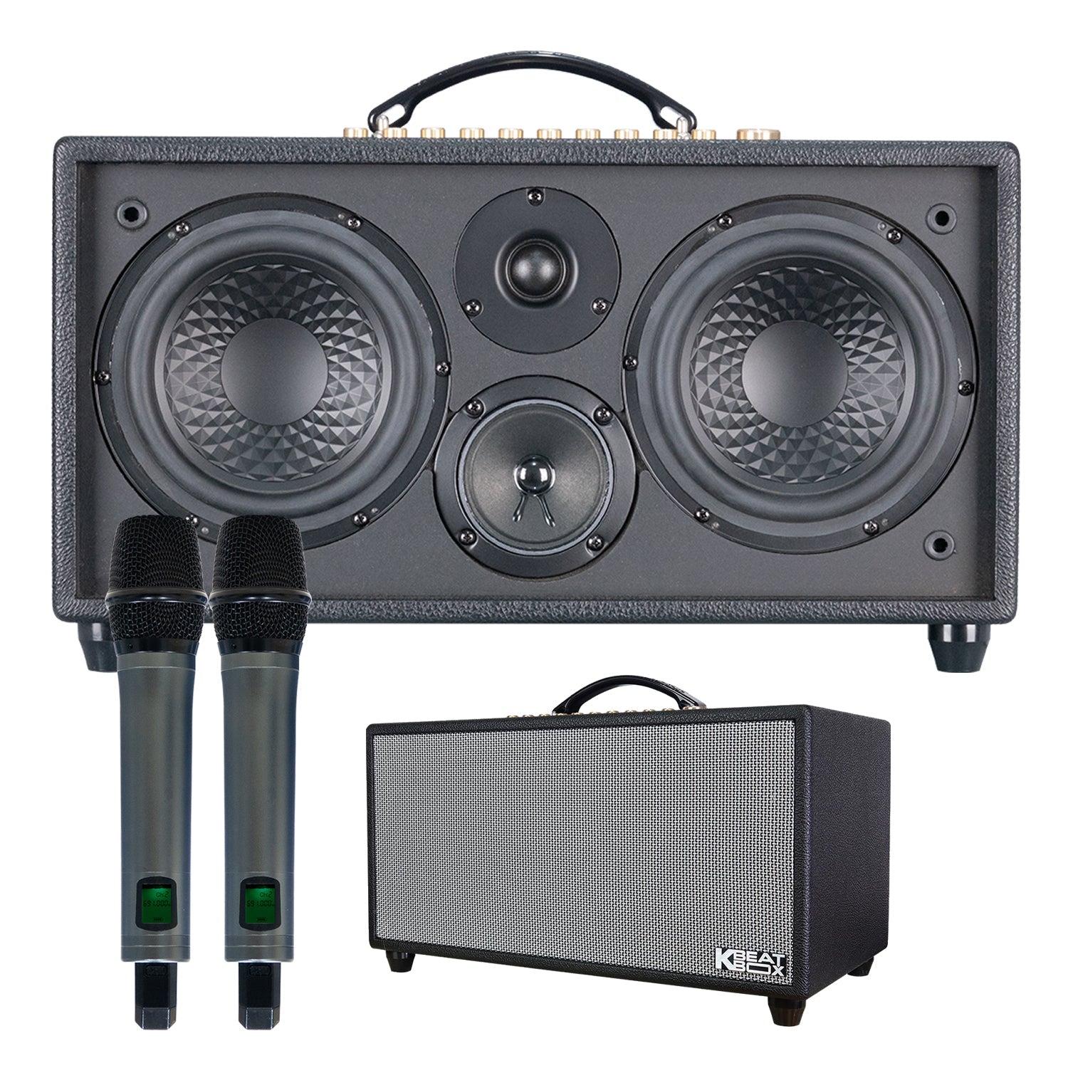 KBEATBOX Hi - NET450 Gen2 – Premuim Android Karaoke Speaker System | 200W RMS | Wireless Mics - Karaoke Home Entertainment