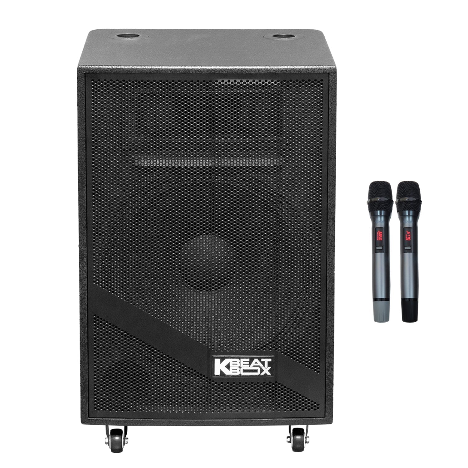 KBEATBOX KB - 39NEO – 15" Big Box Karaoke Speaker System | 80W RMS | Wireless Mics - Karaoke Home Entertainment
