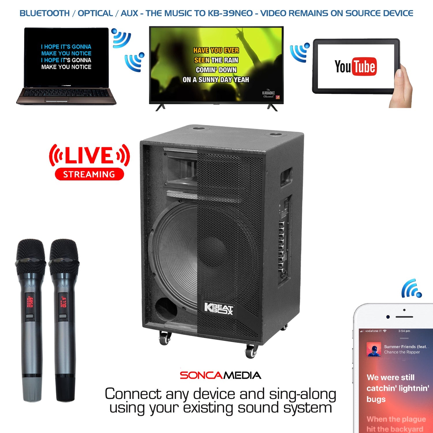 KBEATBOX KB - 39NEO + KTV 15.6" Touch Screen (Package Deal) - Karaoke Home Entertainment