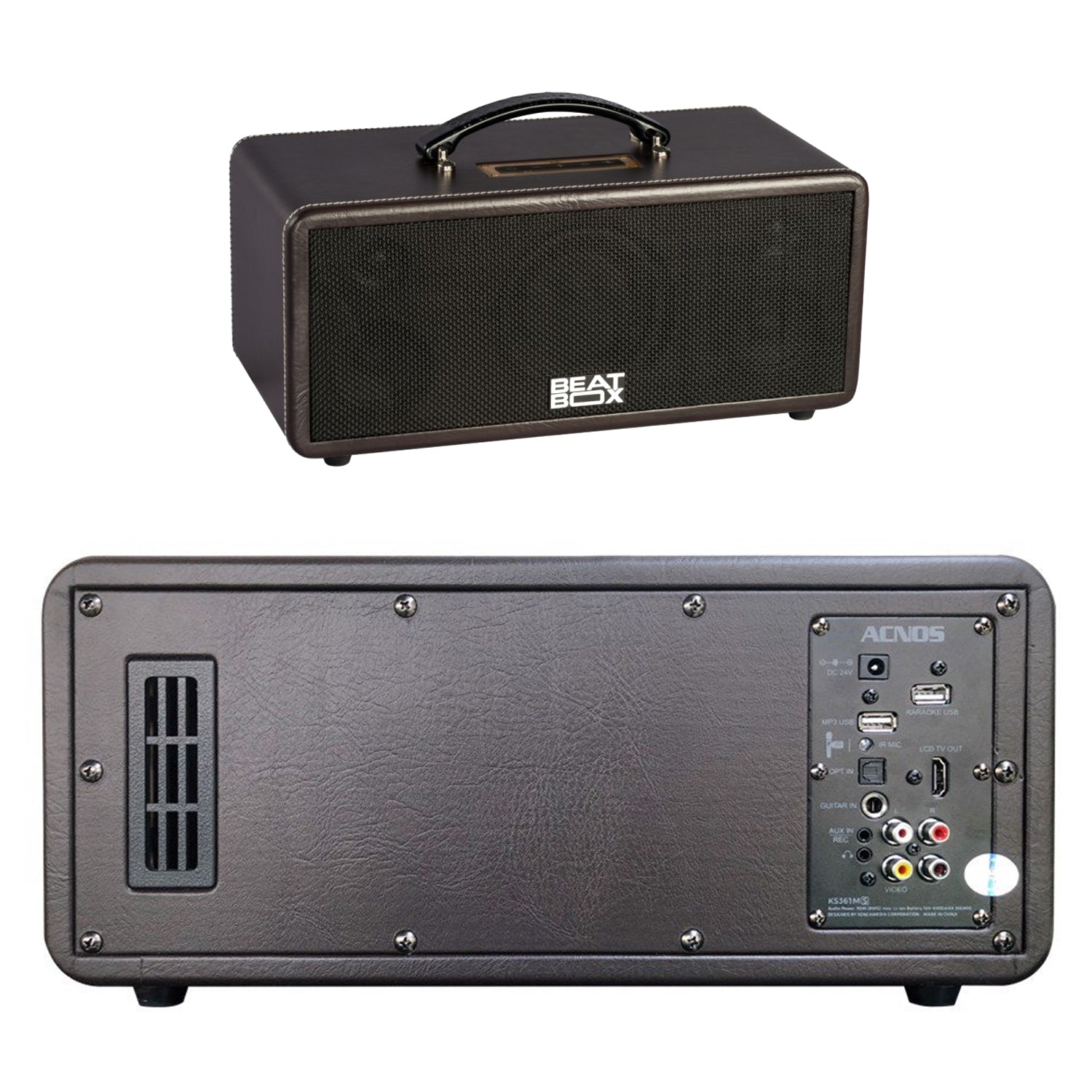 KBeatBox KS-361MS [90W RMS / 500W PMPO] Karaoke Powered Speaker System + 2 Wireless Mic's + USB Karaoke & Cloud App