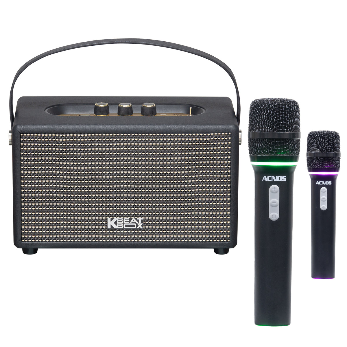 KBEATBOX S-60 Ultra-Compact Karaoke System 60W RMS + Wireless Microphones