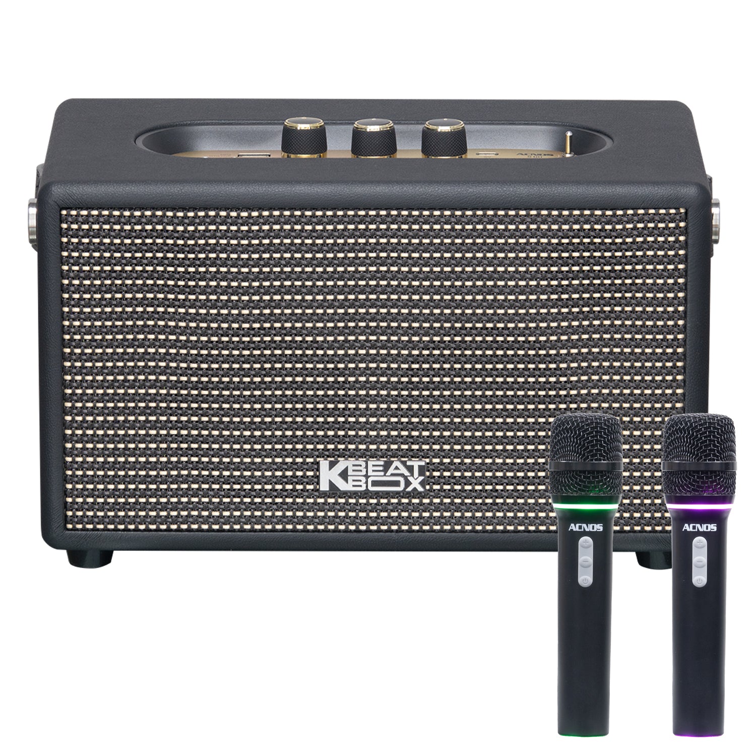 KBEATBOX S-60 Ultra-Compact Karaoke System 60W RMS + Wireless Microphones