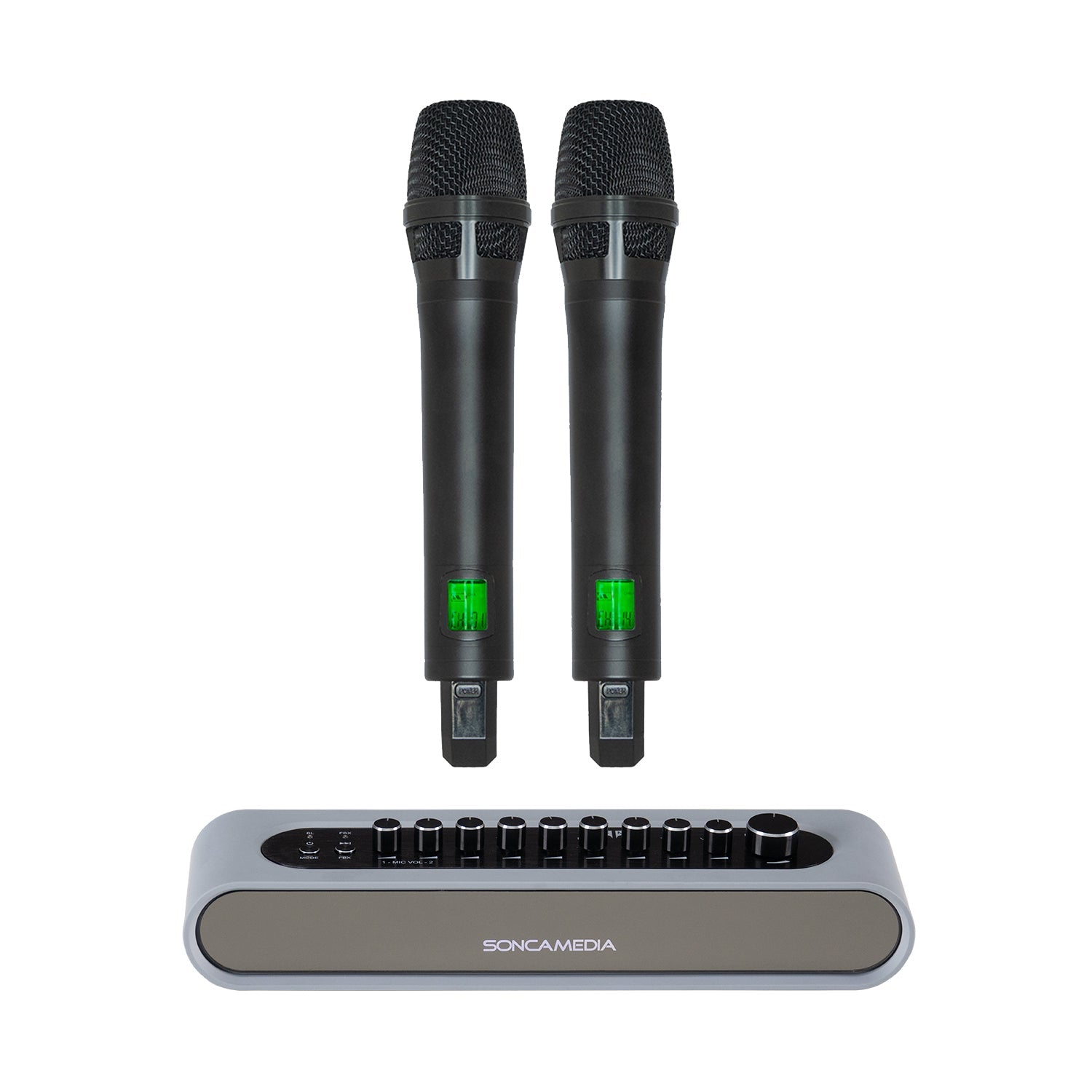 Soncamedia Mi - 36 – Karaoke Vocal & Music Mixer + Dual UHF Wireless Mics - Karaoke Home Entertainment