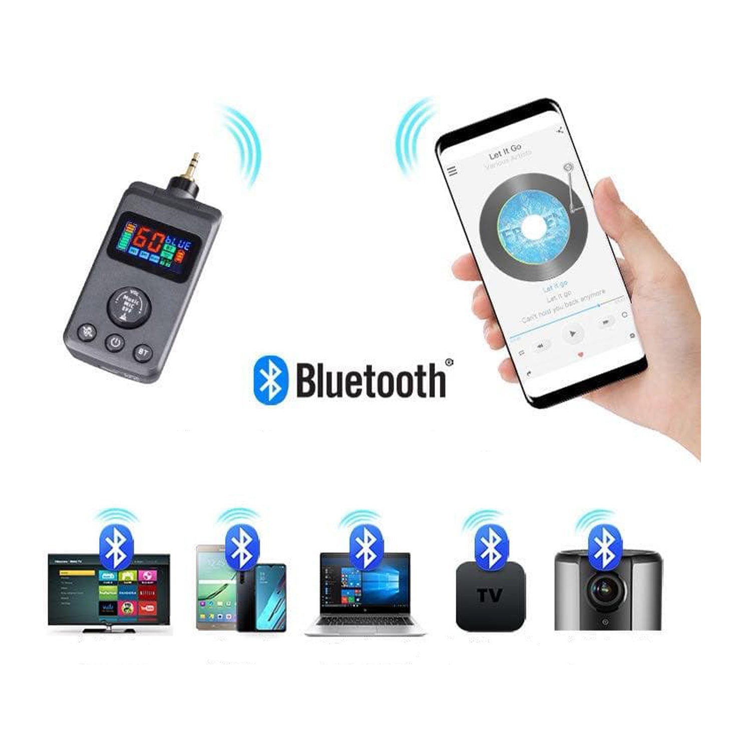 Sonken Ezy Mic 5.2 Universal UHF Wireless Microphones (with Effects) + Bluetooth - Karaoke Home Entertainment