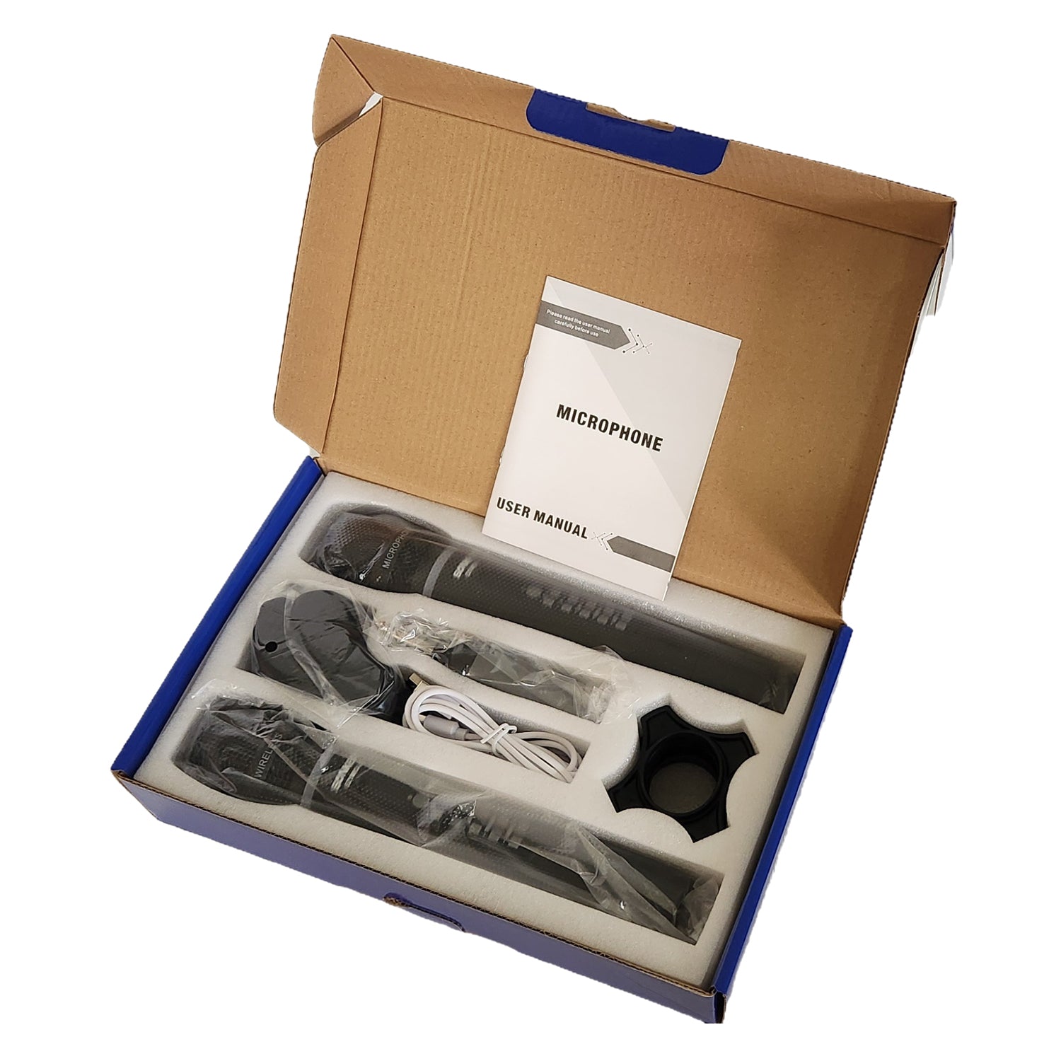 Sonken EZY MIC Series 4.2 (with Case) Pro UHF Wireless Microphones (2) with Effects and (USB) Rechargeable Receiver Unit - Karaoke Home Entertainment