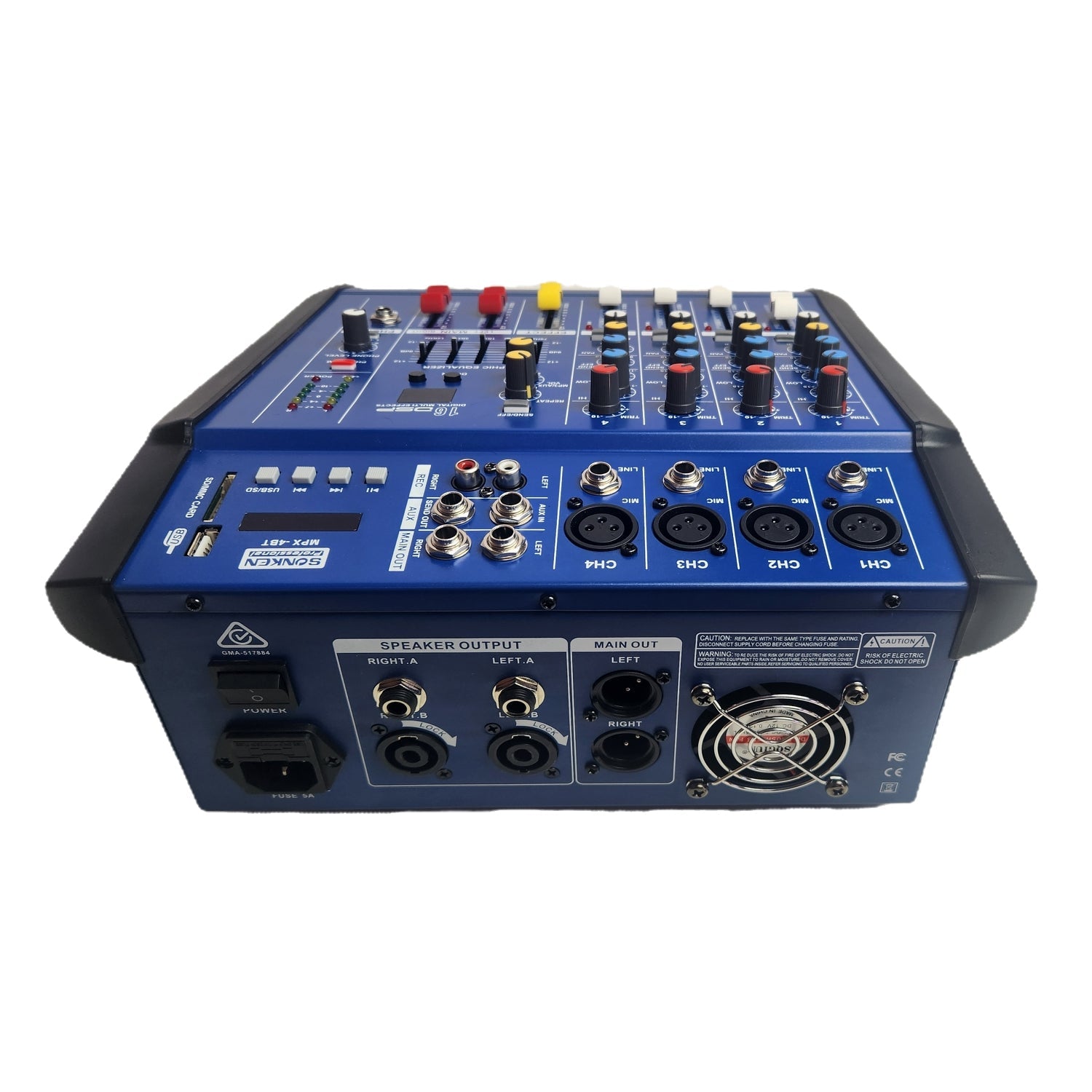 Sonken Professional Karaoke Starter System – MPX - 4BT Mixer & MSR - 1210 12″ Speakers - Karaoke Home Entertainment