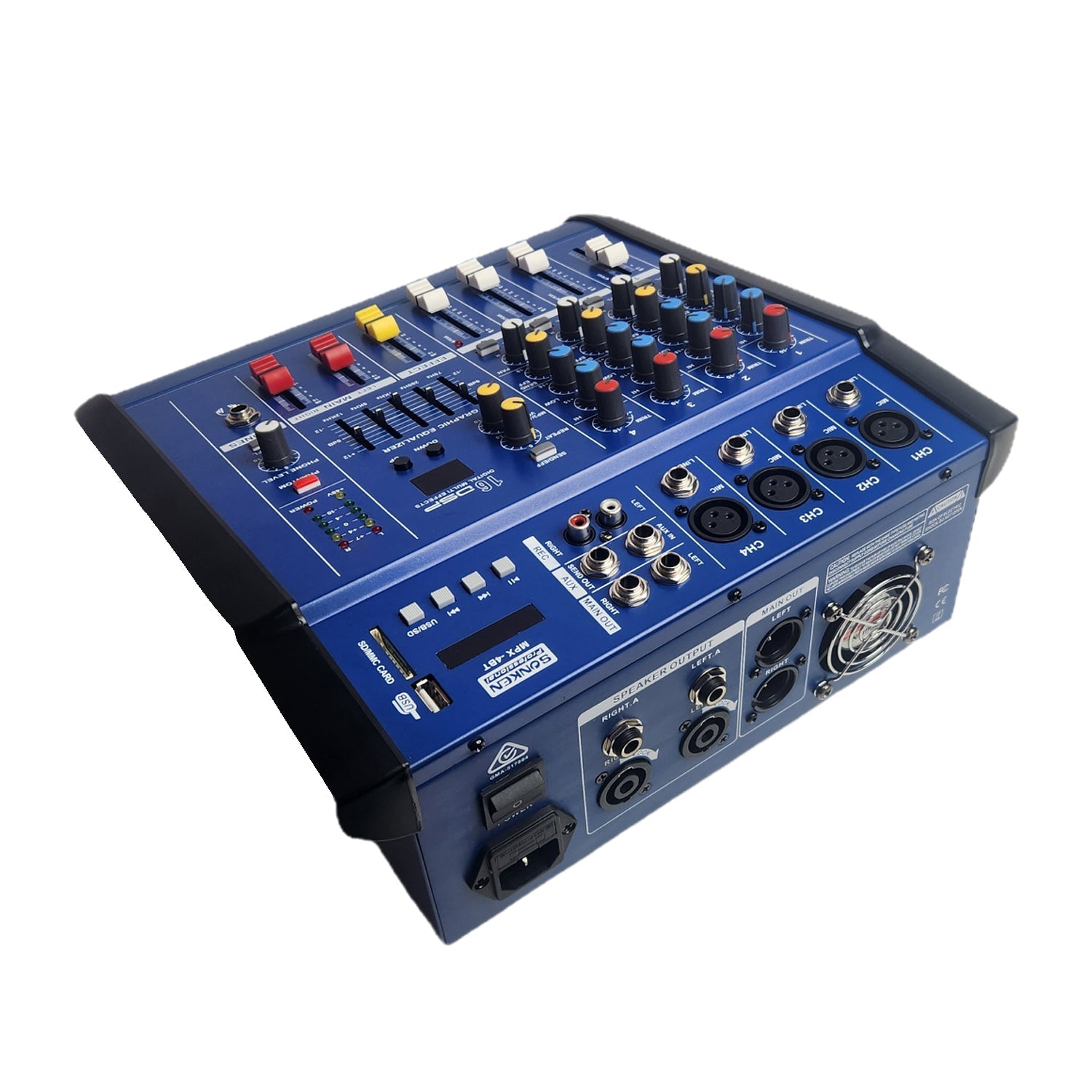 Sonken Professional Karaoke Starter System – MPX - 4BT Mixer & MSR - 1210 12″ Speakers - Karaoke Home Entertainment