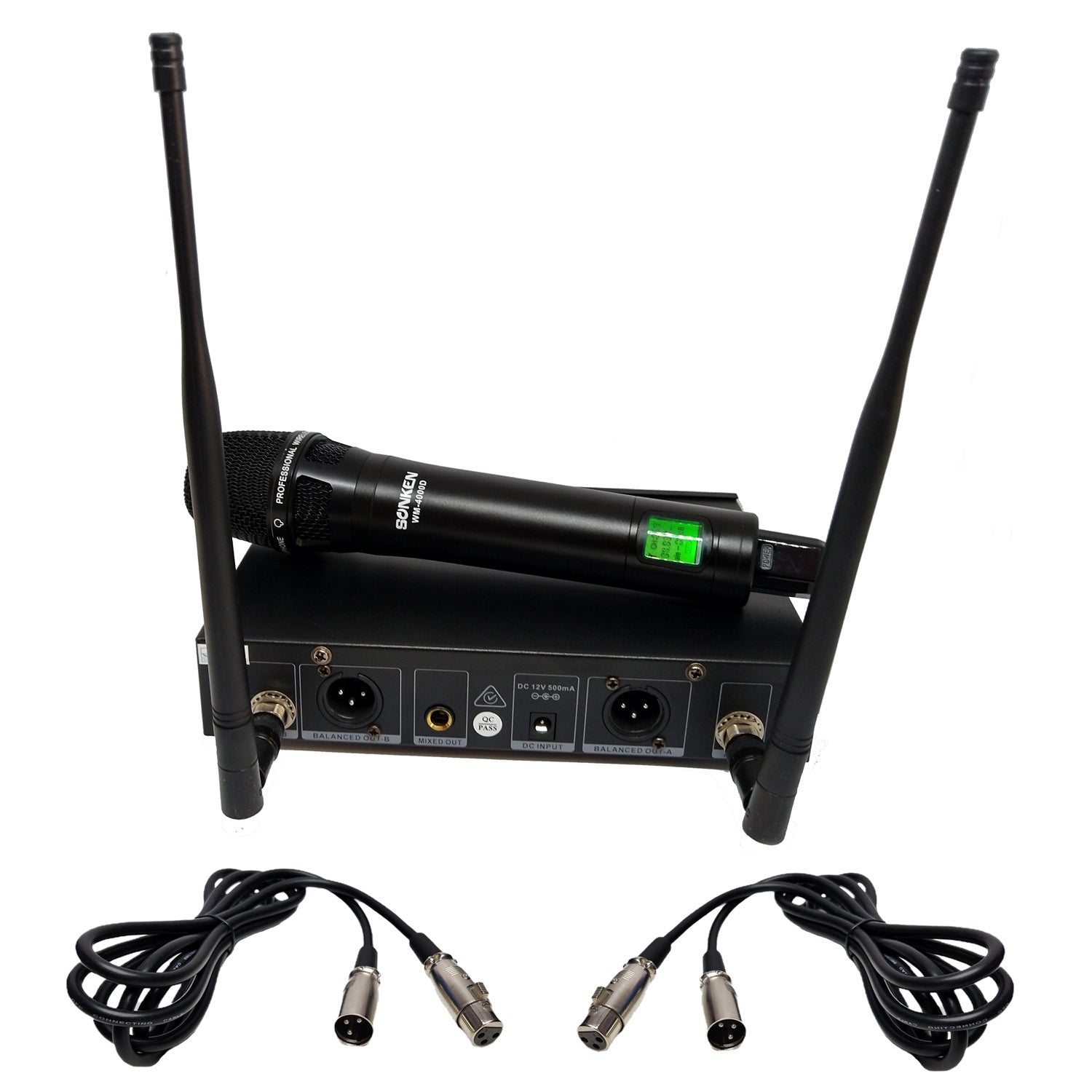 Sonken Professional Karaoke Studio System – MPX - 4BT Mixer, MSR - 1210 12″ Speakers & WM - 4000D Wireless Microphones - Karaoke Home Entertainment