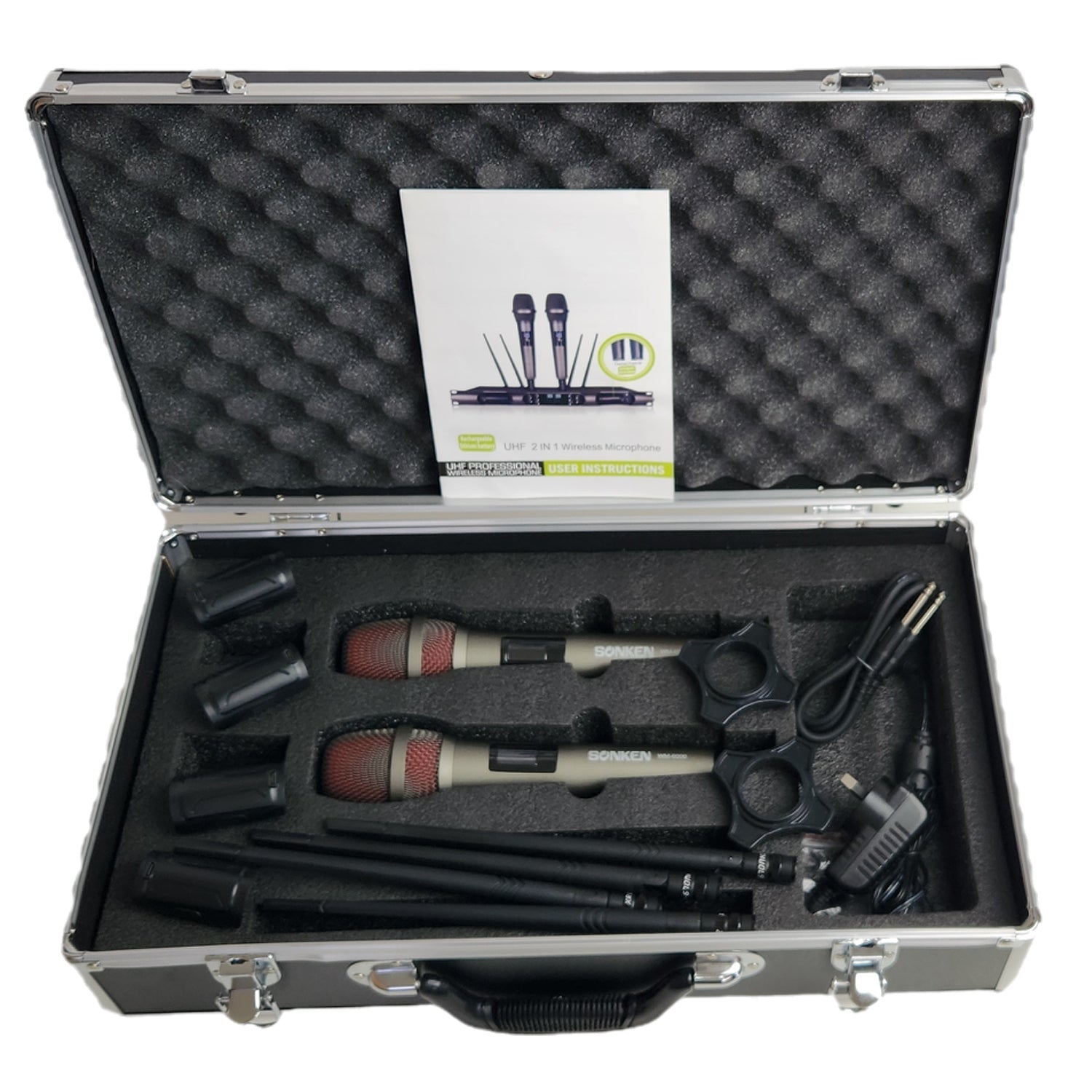 Sonken WM - 6000D Professional UHF Wireless Microphone System - Karaoke Home Entertainment