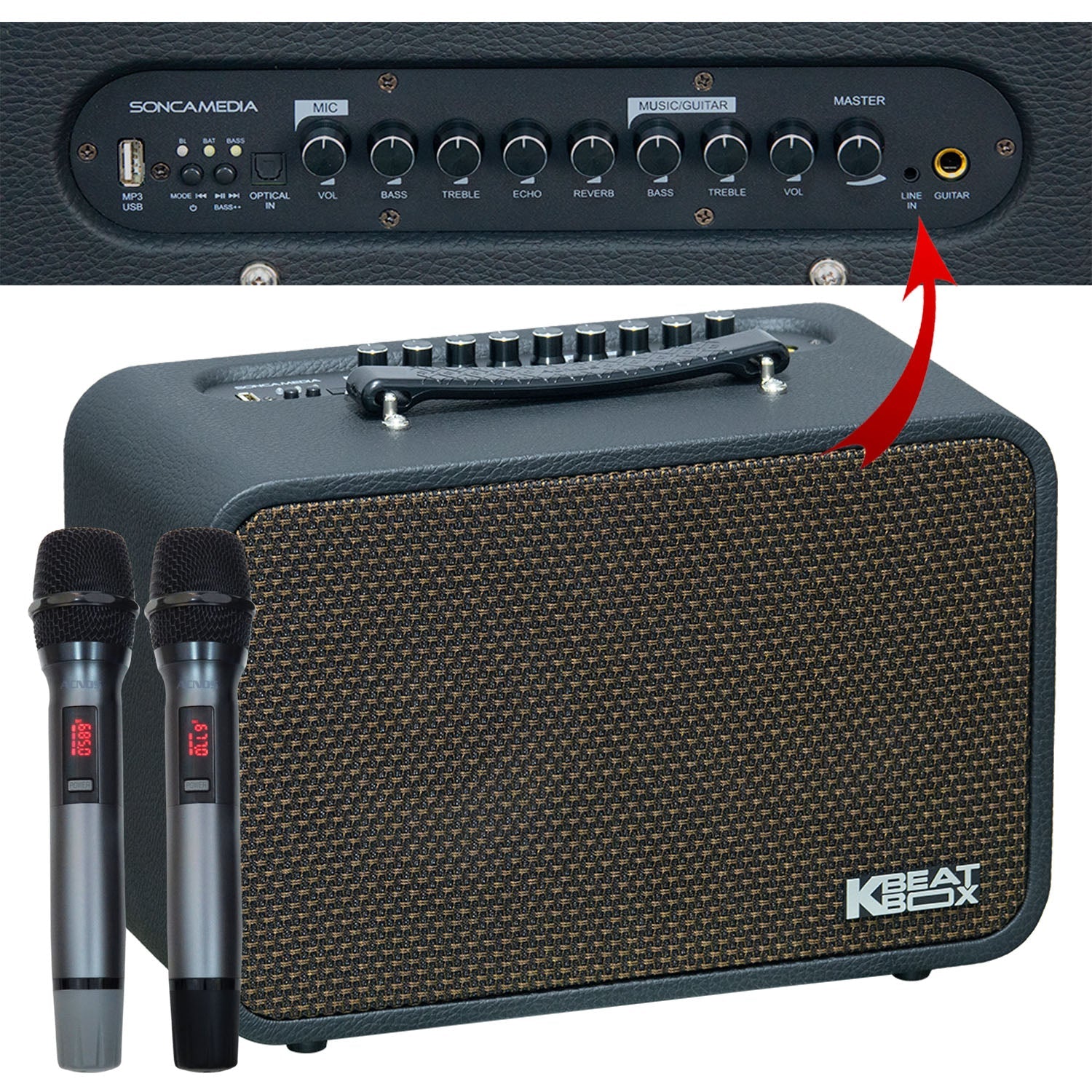 Special Package Deal: ACNOS KM - 8 + KBEATBOX CS - 200PU - V3 - Karaoke Home Entertainment