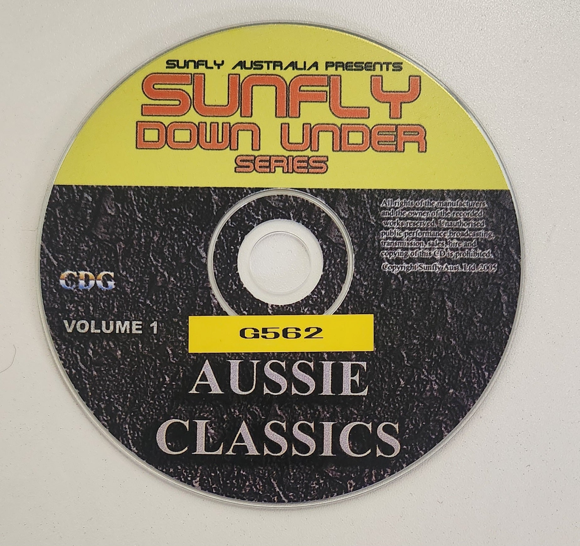 Sunfly Karaoke Down Under Series Vol 1 (Ex Rental) - Karaoke Home Entertainment