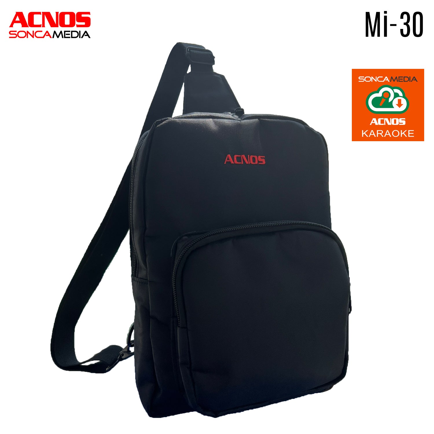 ACNOS Mi-30 Compact Portable Karaoke Mixer + 2 UHF Wireless Microphones + Carry Bag - Karaoke Home Entertainment