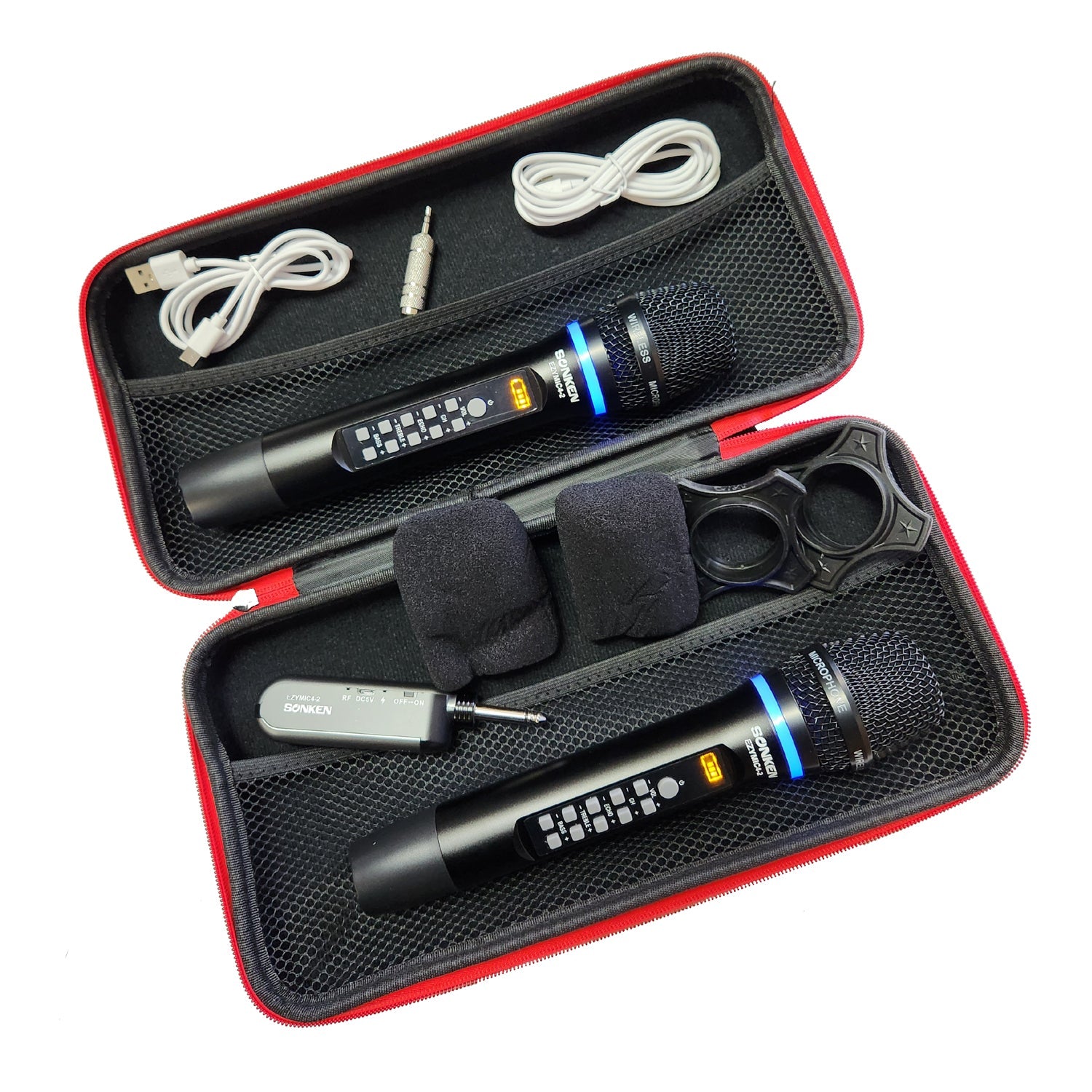Compact Carry Case for 2x Wireless Microphones - Karaoke Home Entertainment