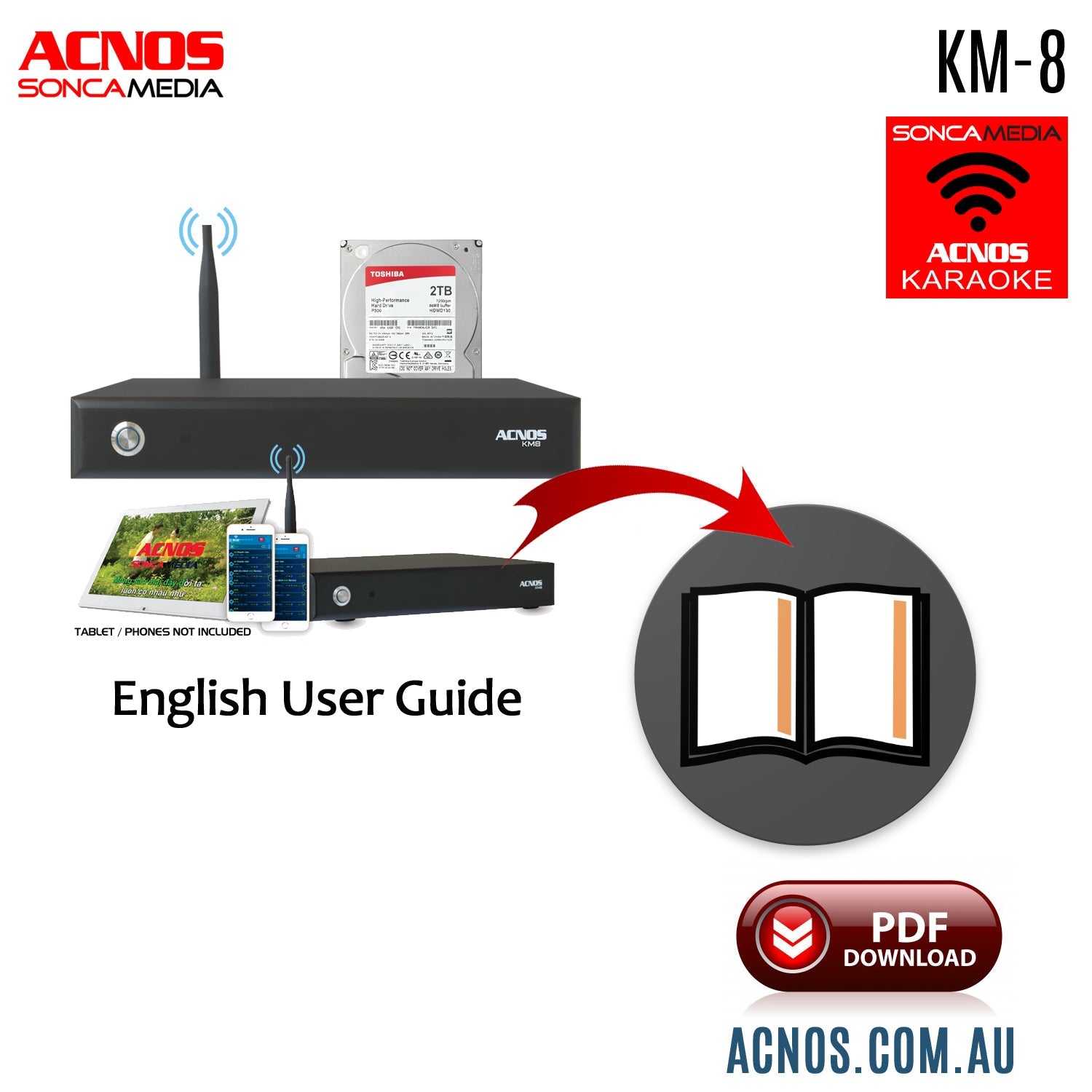 How To Connect Guide - ACNOS KM-8 Vietnamese Karaoke Hard Drive System - Karaoke Home Entertainment