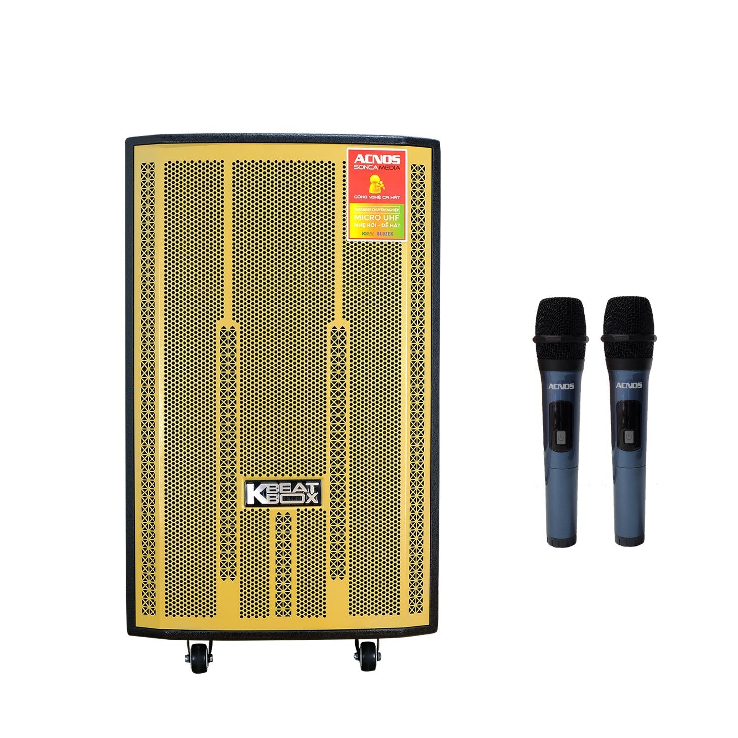 KBeatBox CB-4051-MAX Karaoke Powered Speaker + Wireless Mics