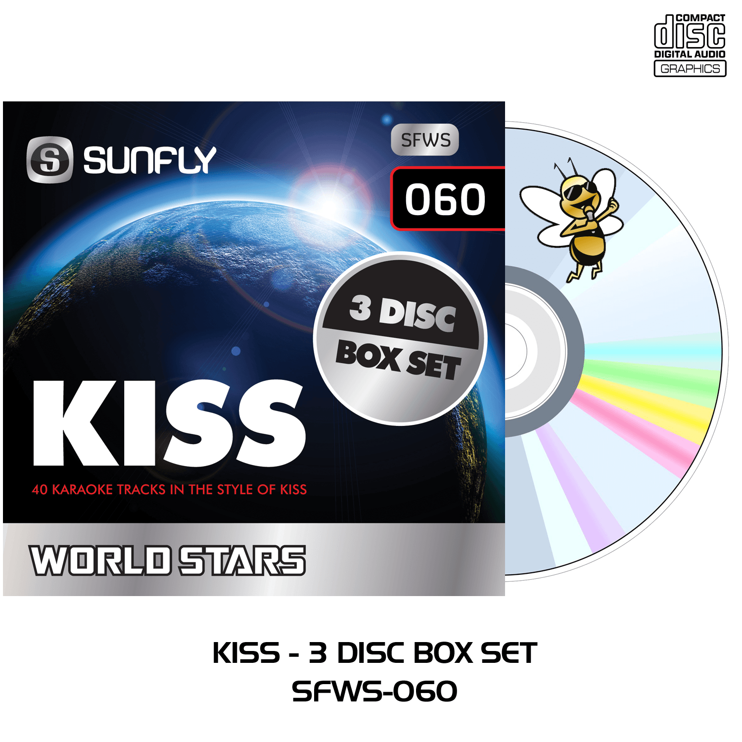 Kiss 3 Disc Box Set - Sunfly Karaoke World Stars - CD+G - Karaoke Home Entertainment