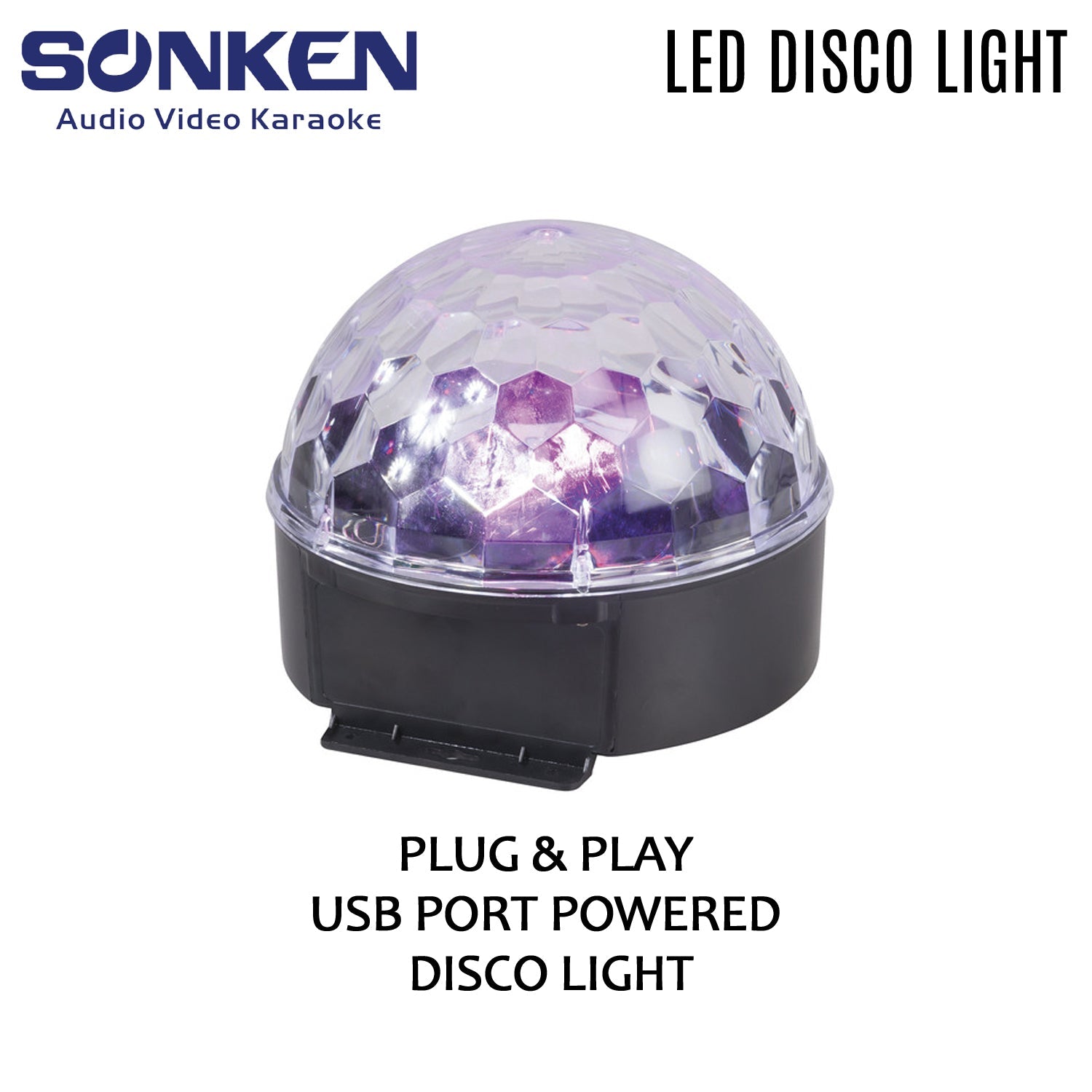 LED Disco Dome Light (USB Port Powered) - Karaoke Home Entertainment